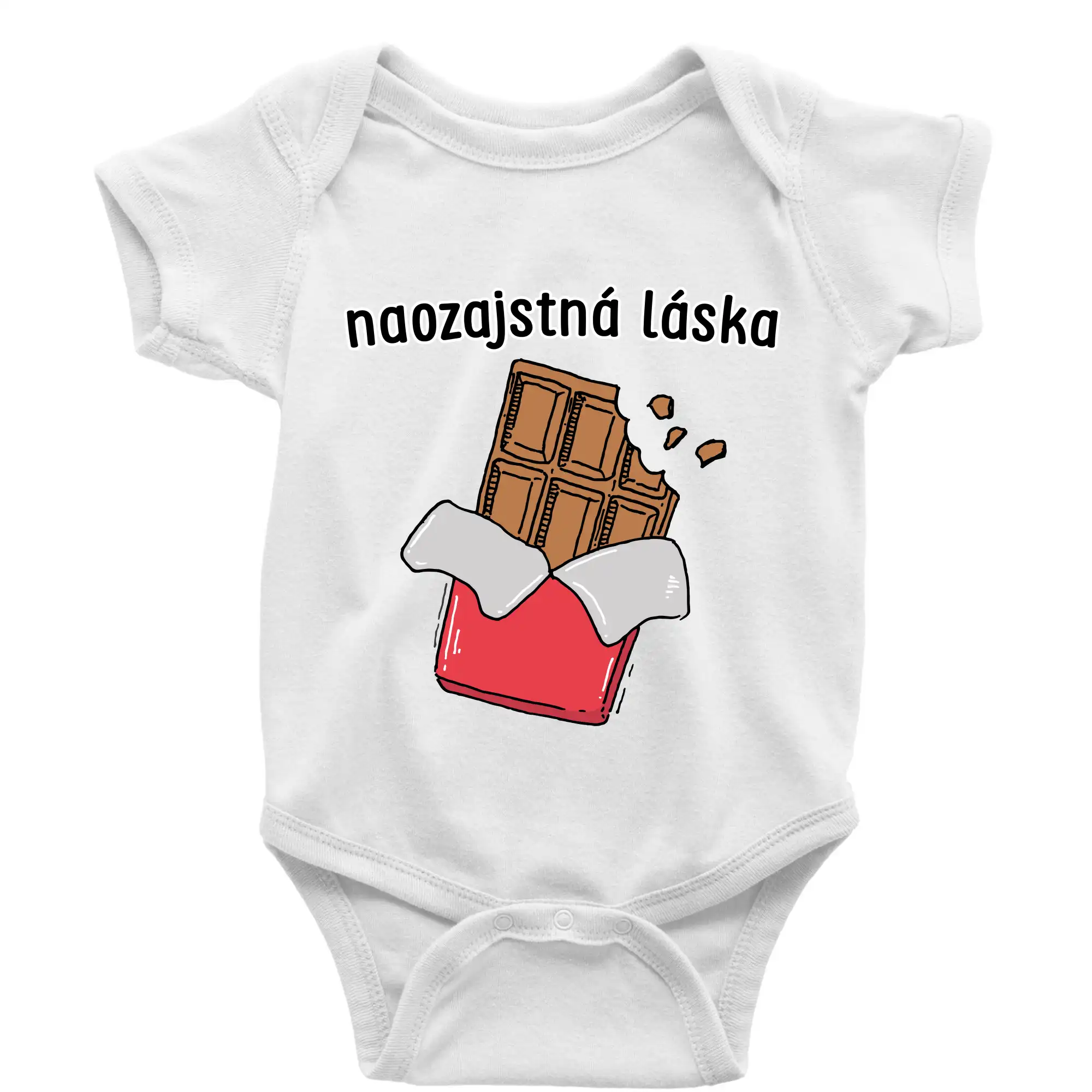 Čokoláda naozajstná láska - Body dojčenské s krátkym rukávom