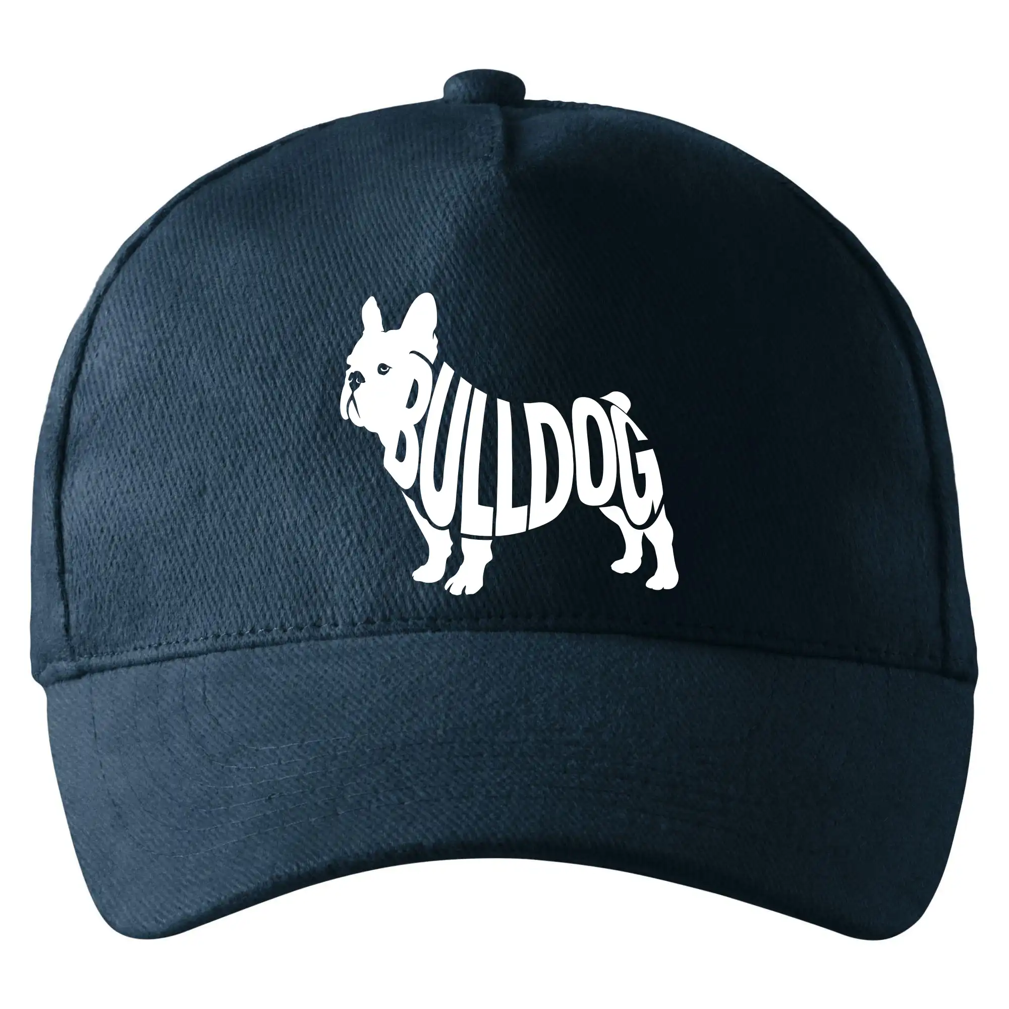 Ostatné psie plemená - Bulldog nápis v tele - Šiltovka so zahnutým šiltom a mosaznou sponou