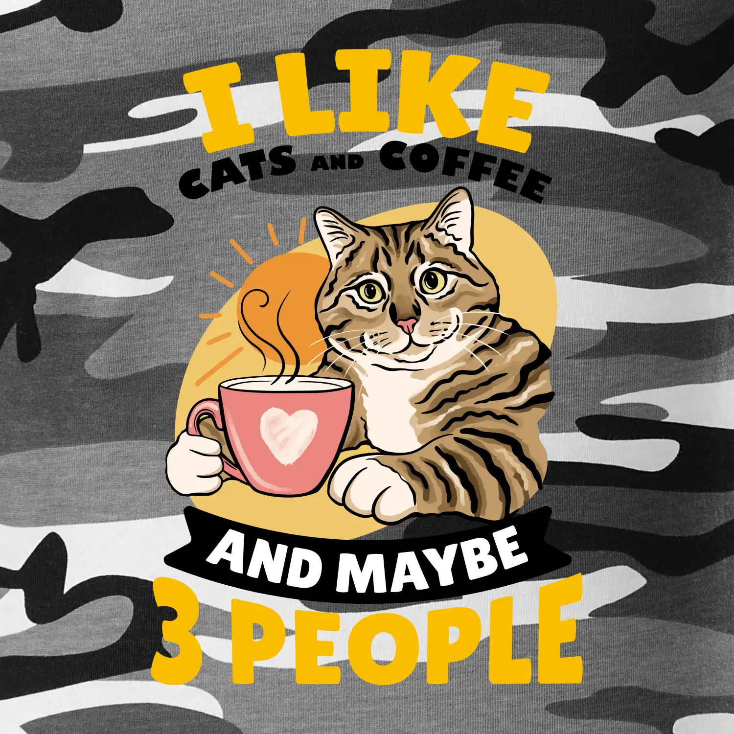 I like cats and coffee and maybe 3 people