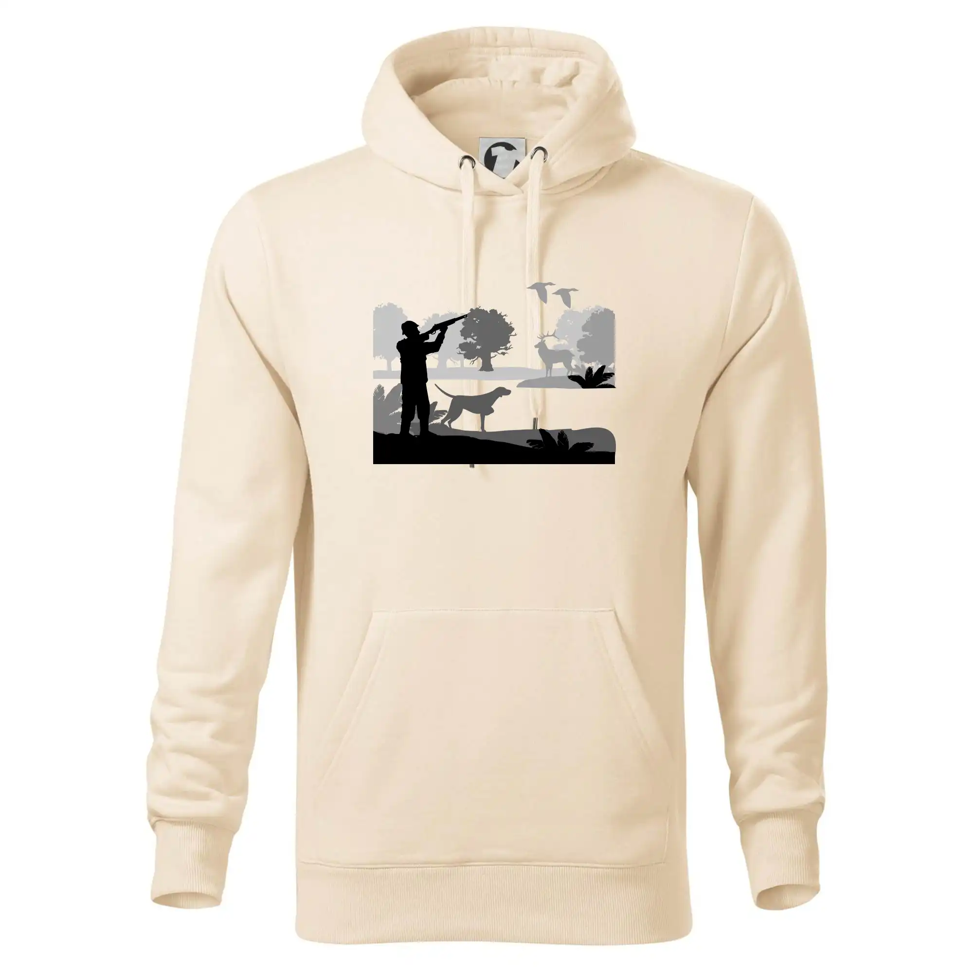 Lovec a ohař v lese