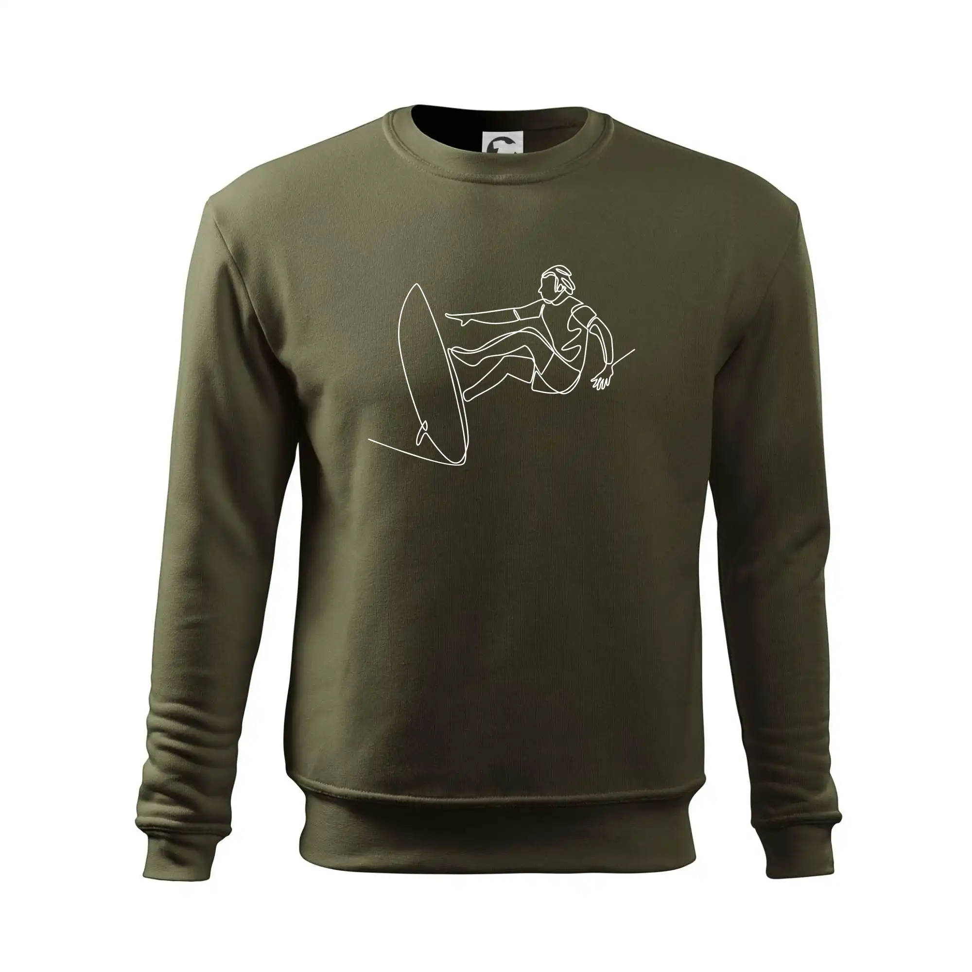 Surfař na vlně jedním tahem