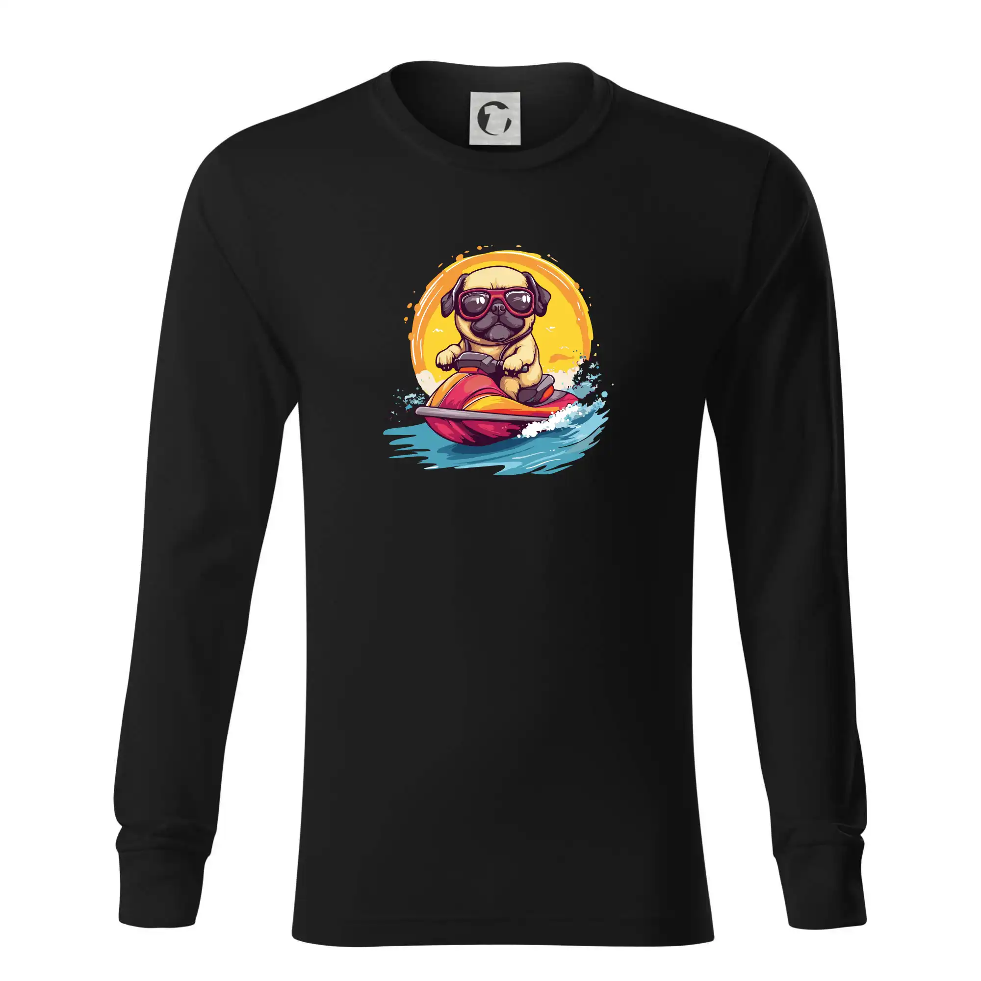 Mops na vodním skútru