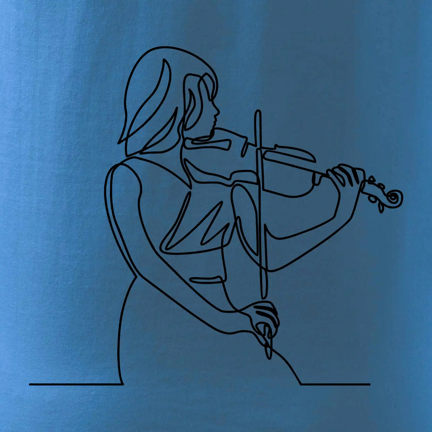 Houslistka jedním tahem