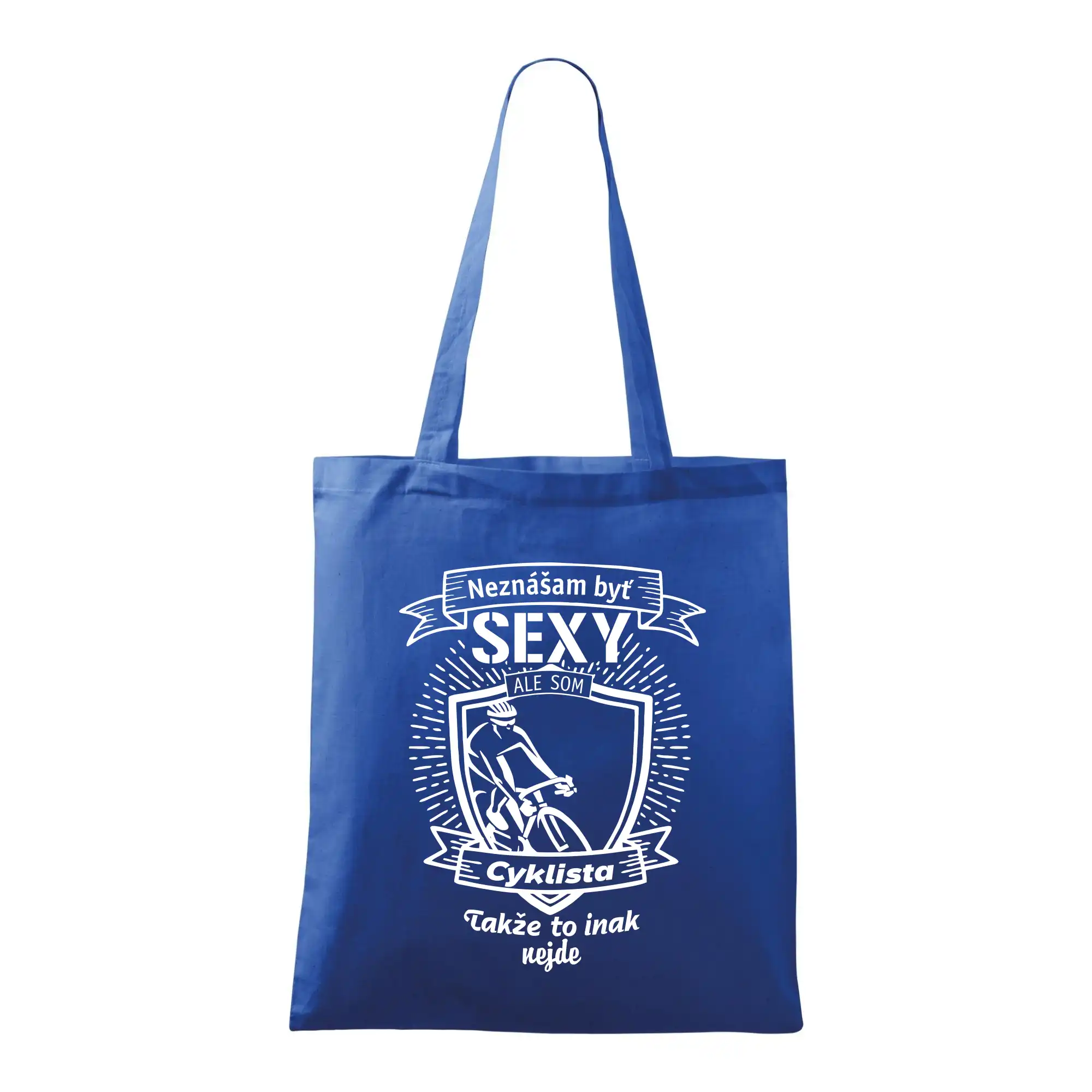 Tričko ako darček pre cyklistu - Neznášam byť sexy - Cyklista - Taška bavlnená