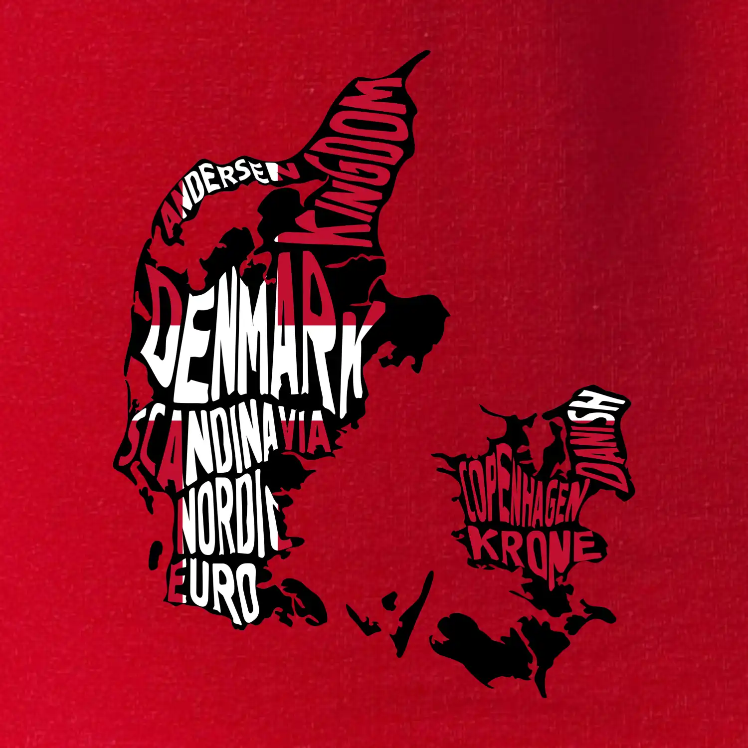 Mapy - názvy miest - Dánsko