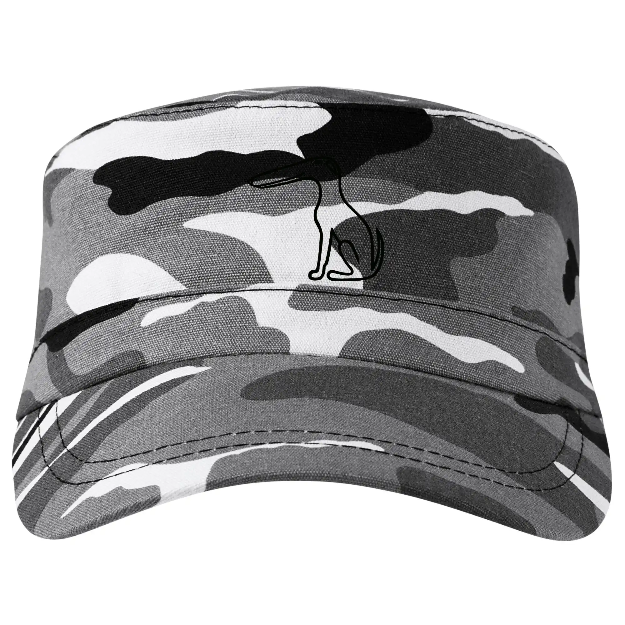 Ostatné psie plemená - Barzoj obrys čierny - Šiltovka CAMO