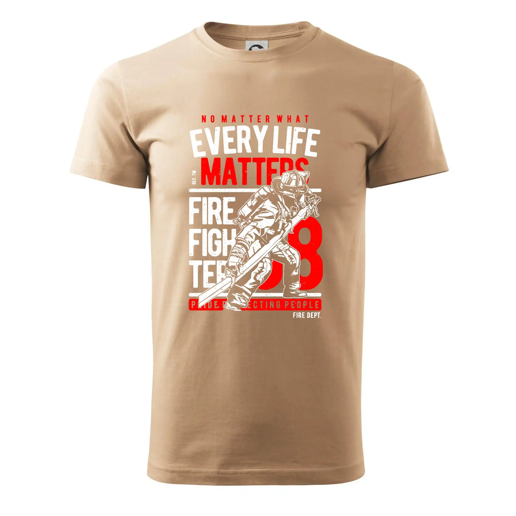 Originálne tričká pre hasičov - Every Life Matters - Klasické pánske tričko vyššej gramáže