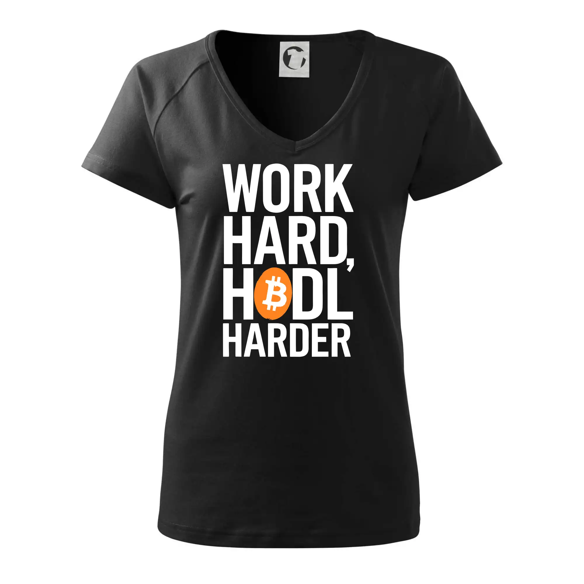 Velký nápis Work Hard, HODL Harder - Tričko dámske Dream