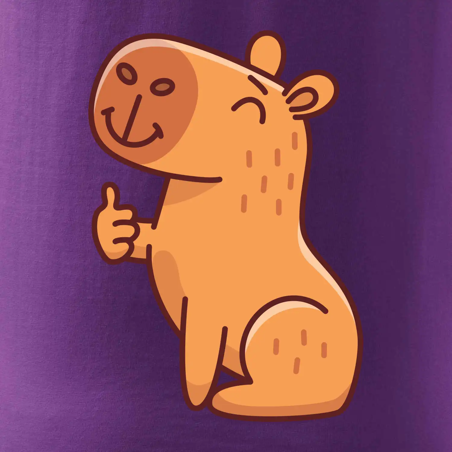 Kapybara s palcem nahoru