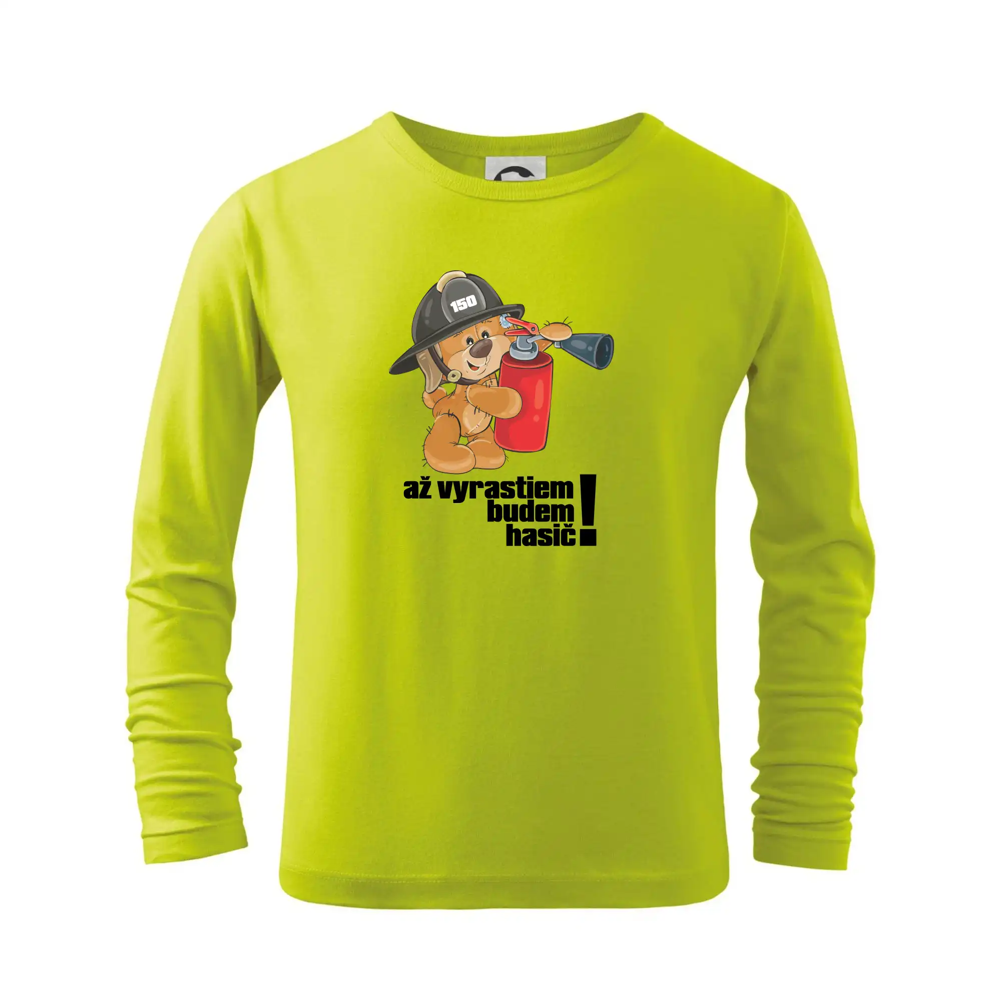 Až vyrastiem budem hasič - Tričko detské Long Sleeve