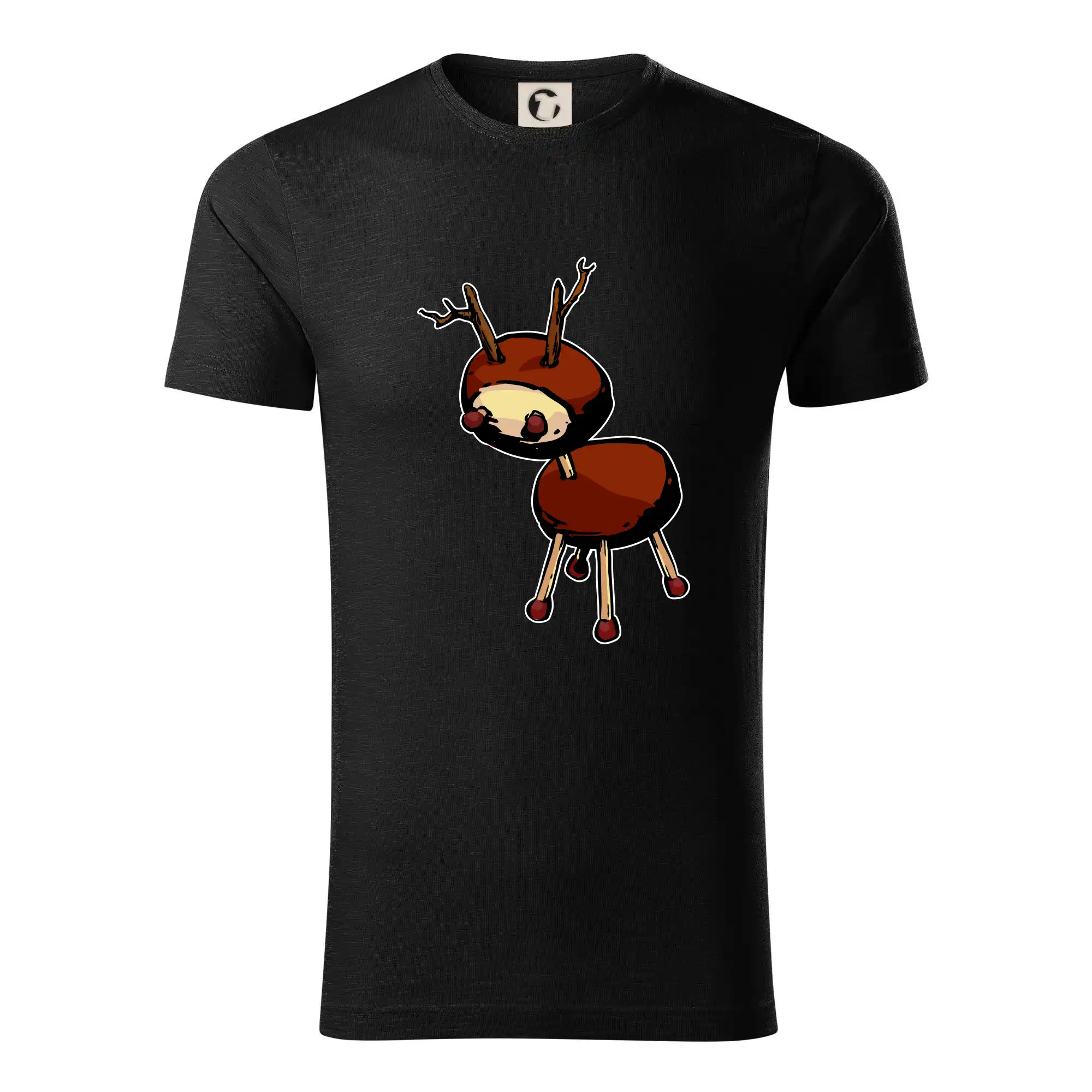 Tričká na chalupu - Gaštanový jelínek - Tričko z organickej bavlny