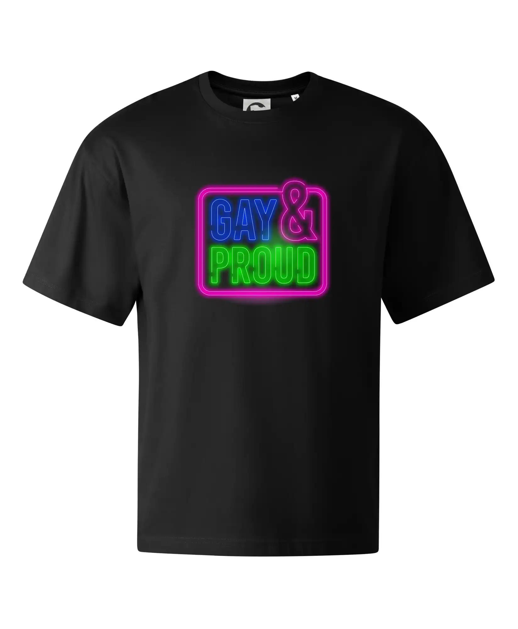 Tričká pre LGBT a Queer komunitu - Neon sign pride - Stage unisex - OVERSIZE