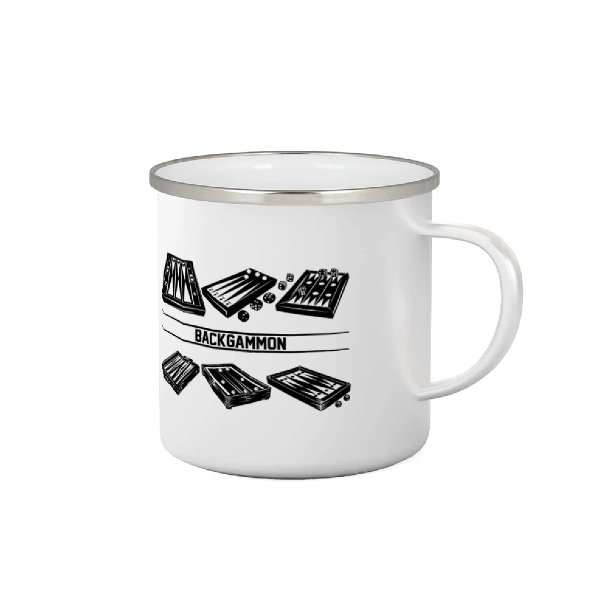 Tričká pre hráčov - Backgammon čierny set - Plecháčik