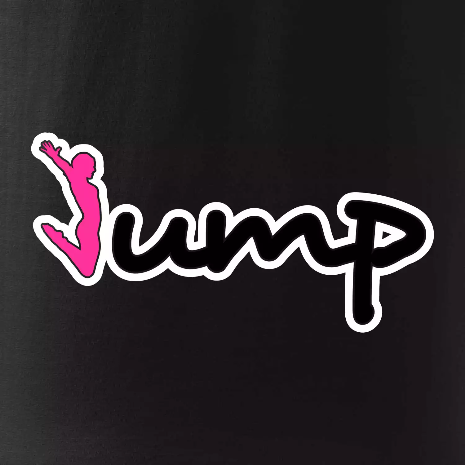 Jump - nápis a panáček