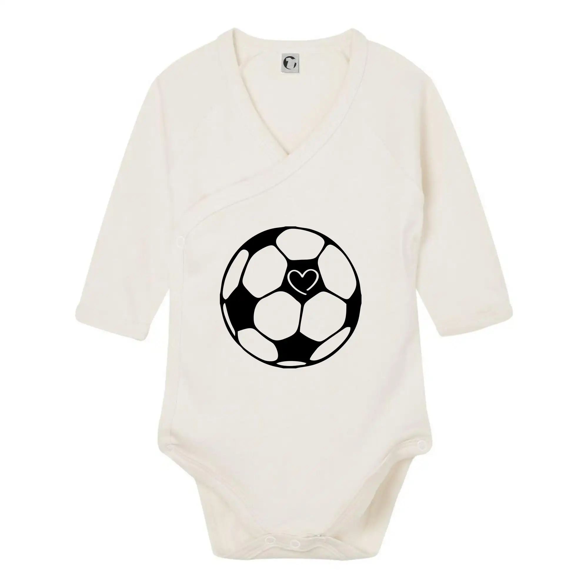 Tričká pre futbalistov - I love futbal lopta - Body zavinovacie s dlhým rukávom