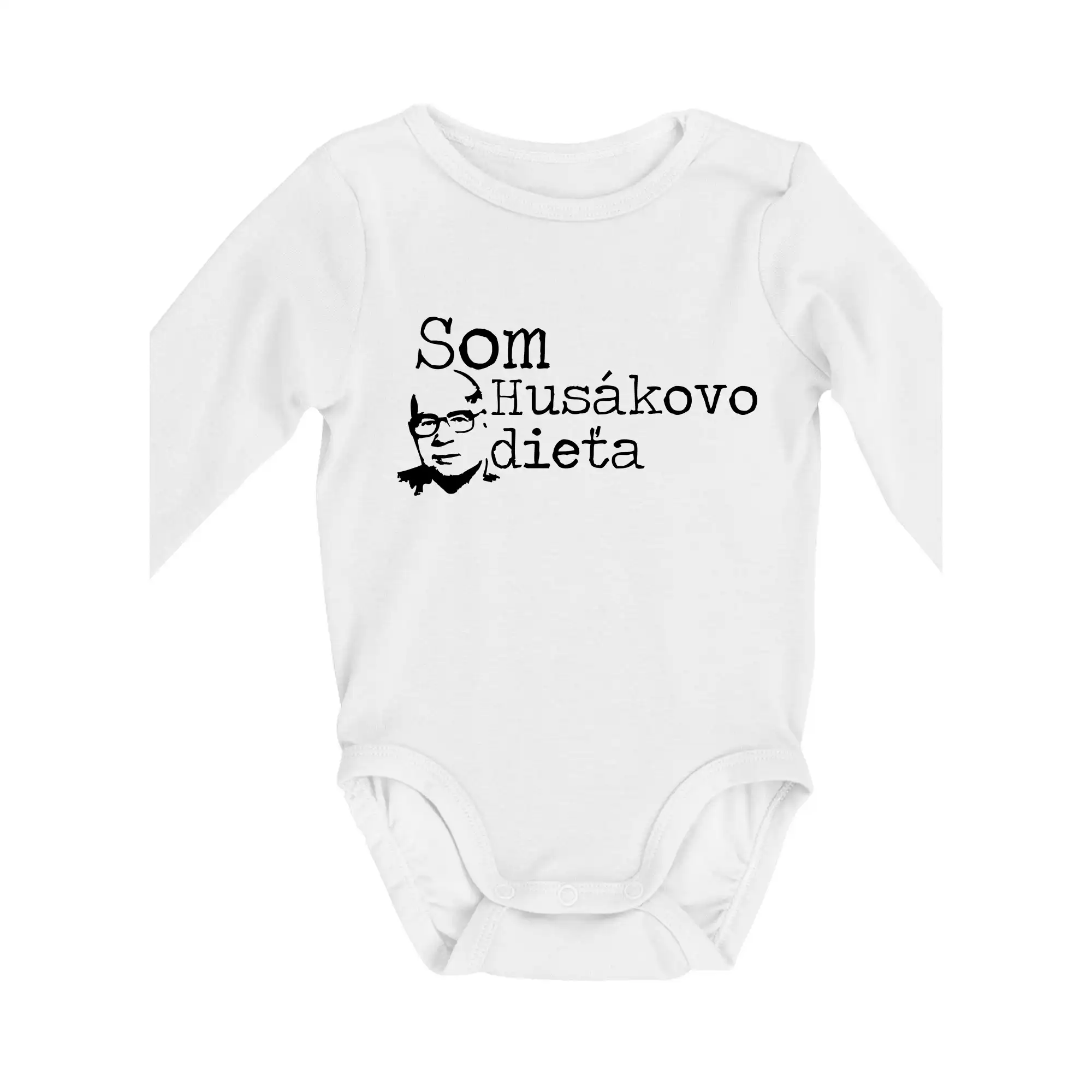 Tričká k narodeninám - Som Husákovo dieťa - Body dojčenské s dlhým rukávom