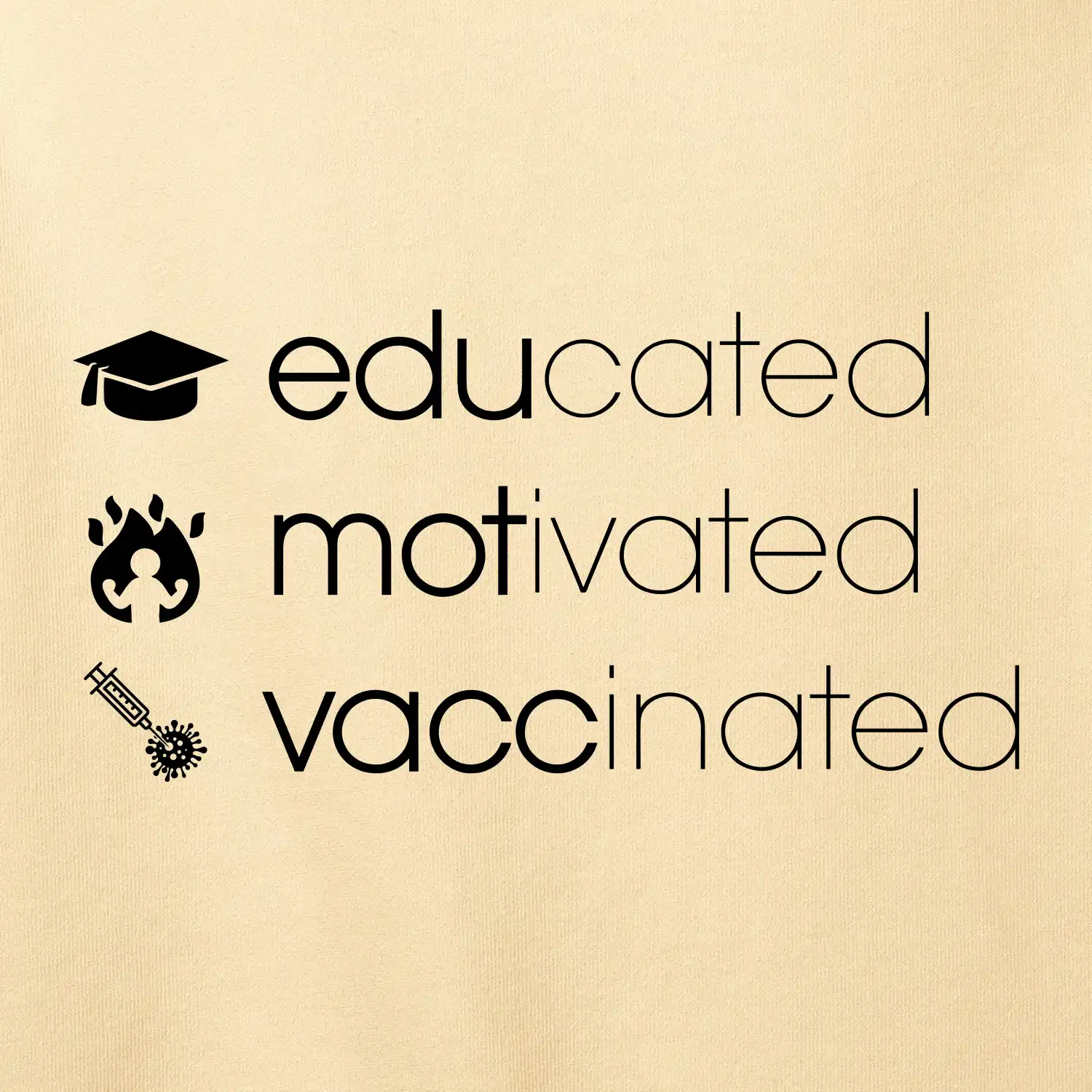 Educated motivated vaccinated