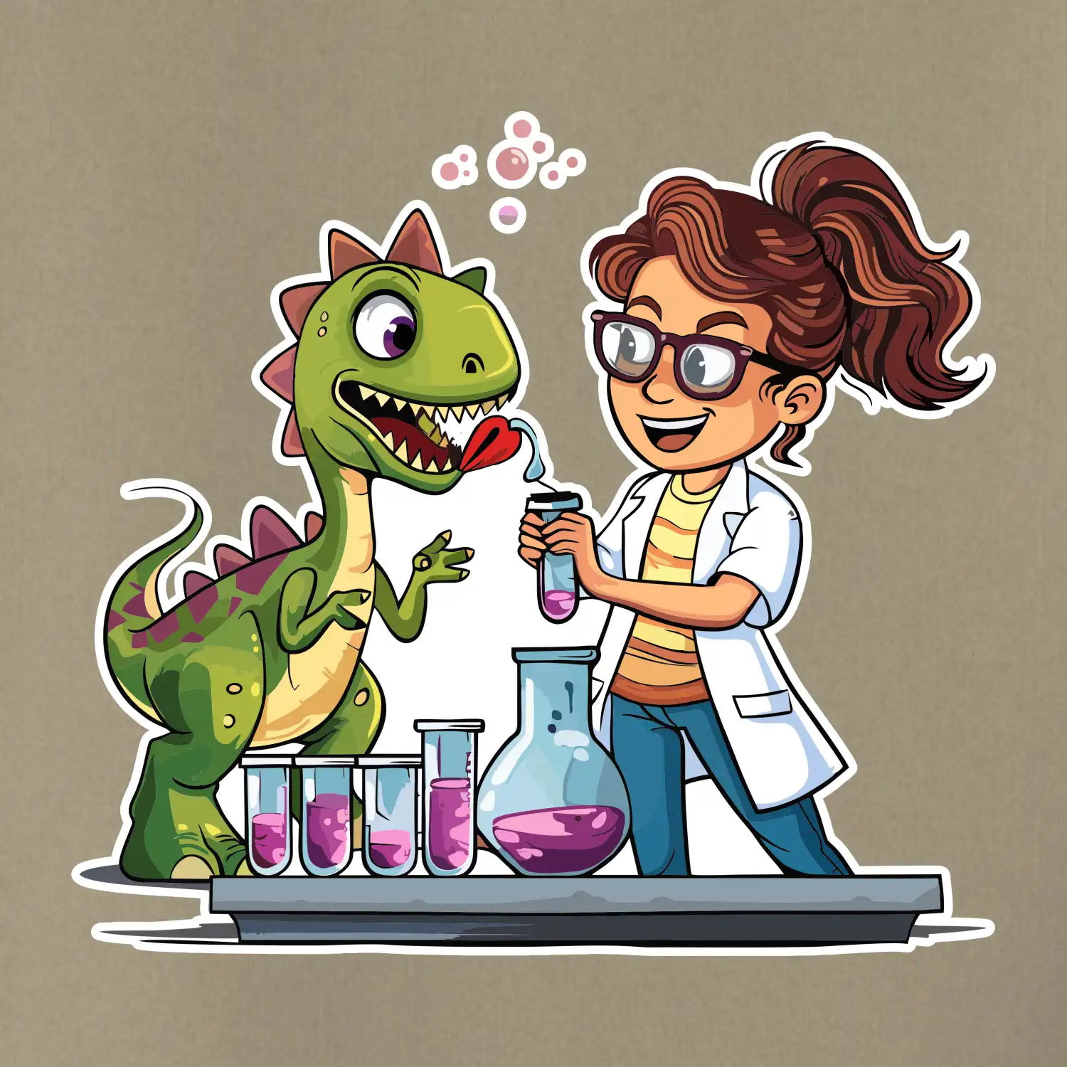 Chemik a dinosaurus - Holka