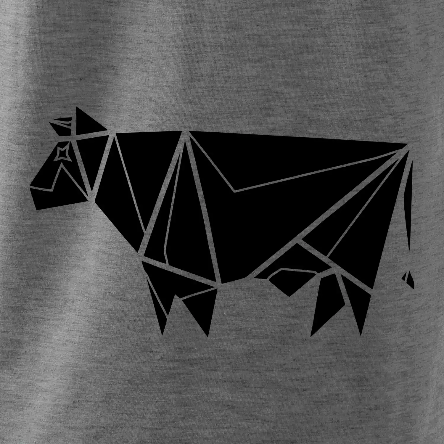 Origami kráva z boku