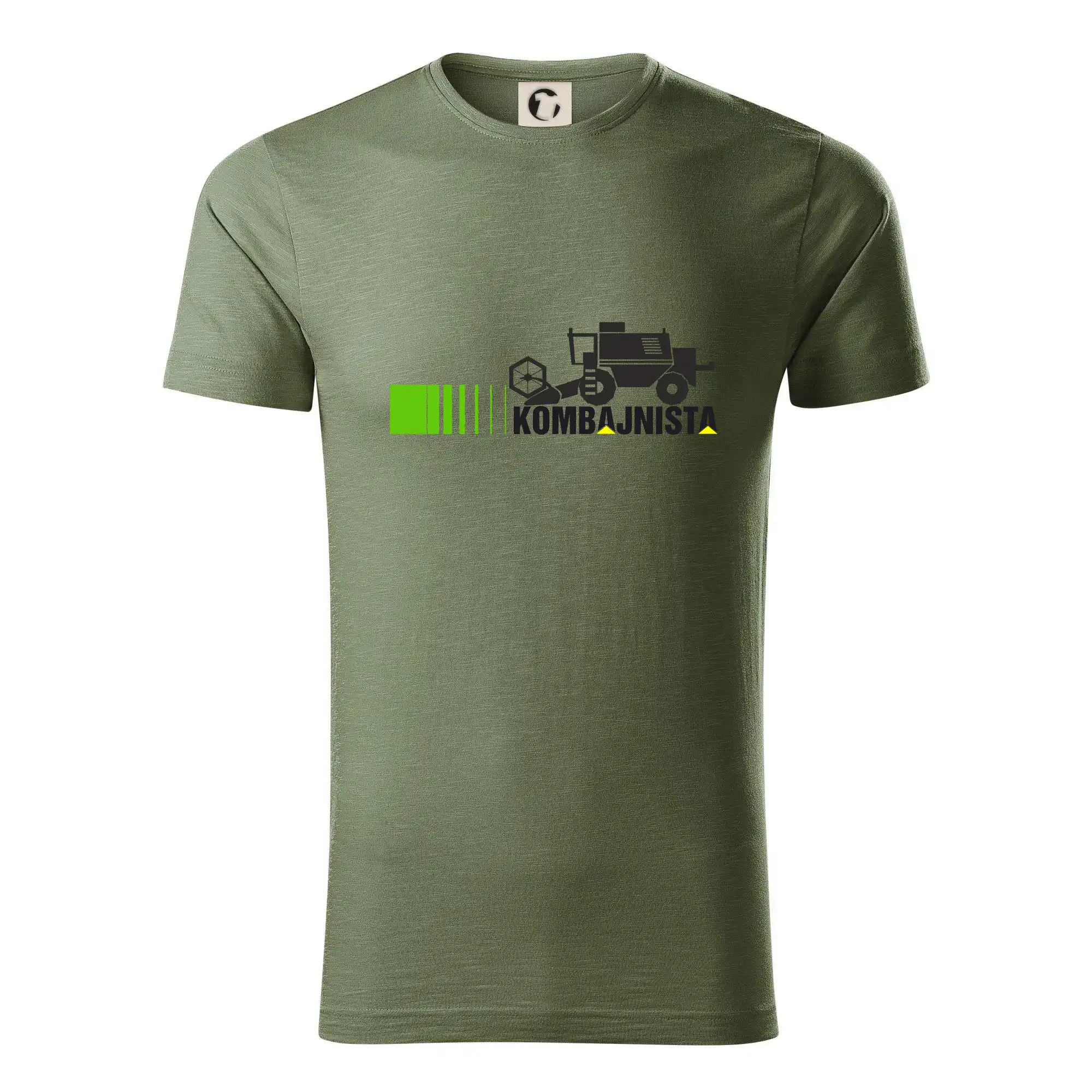 Kombajnista zelená a žlutá