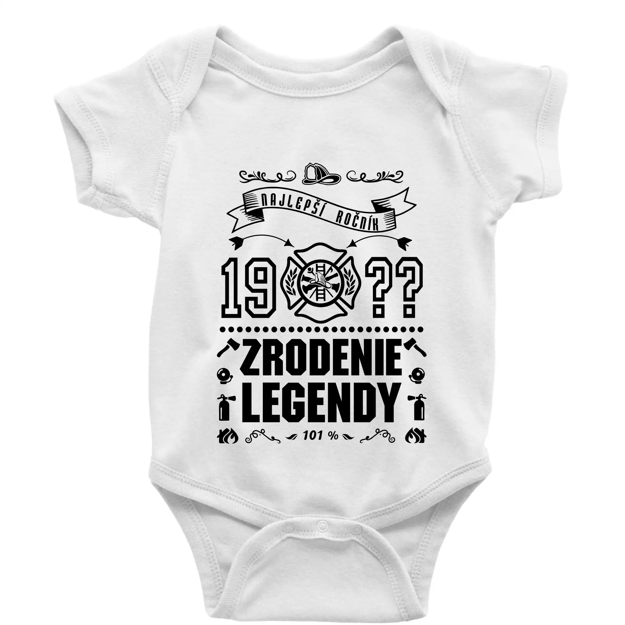 Trička Zrodenie legendy - Zrodenie legendy - pre hasičov - Body dojčenské s krátkym rukávom