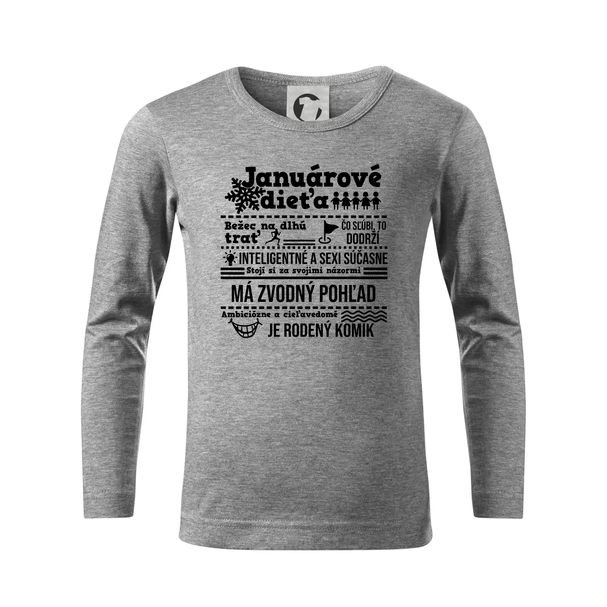 Tričká pre narodených v januári - Narodeniny január - Tričko detské Long Sleeve