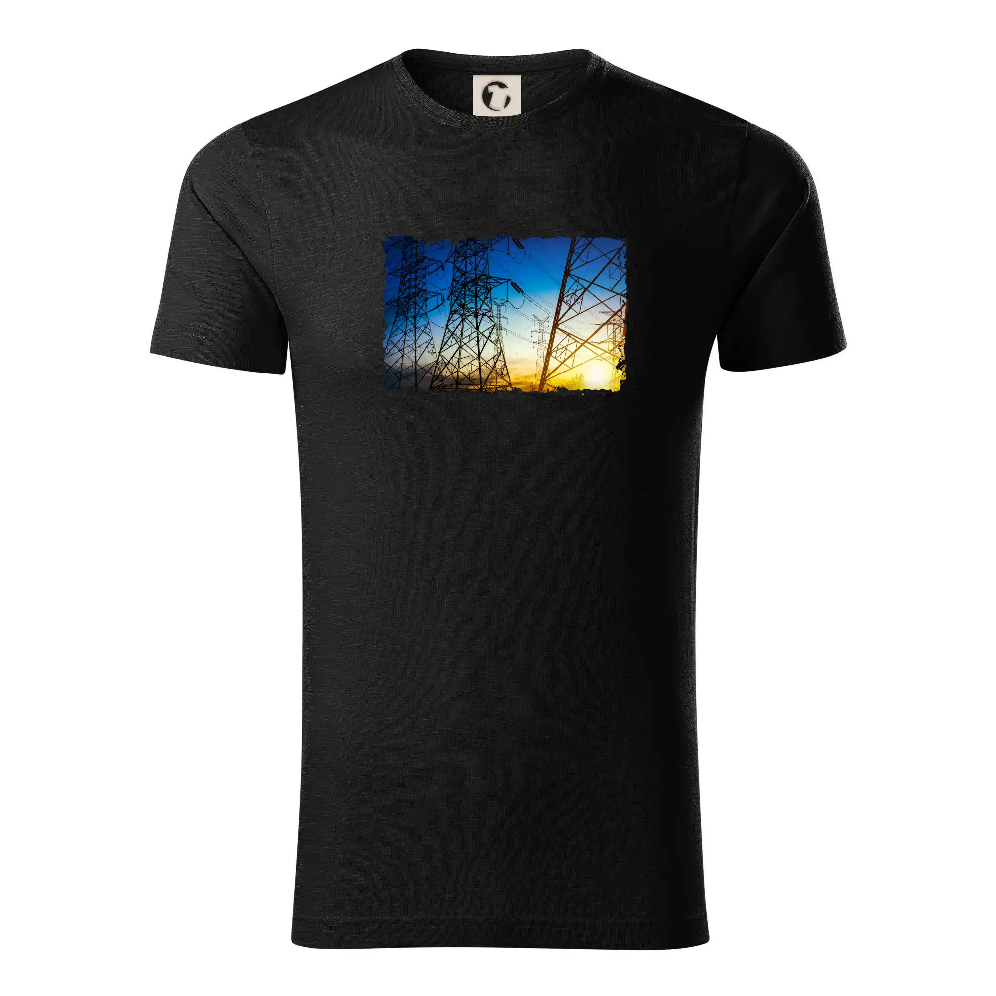 Vtipné tričká do práce - Fotka stožiarov vysokého napätia - Tričko z organickej bavlny