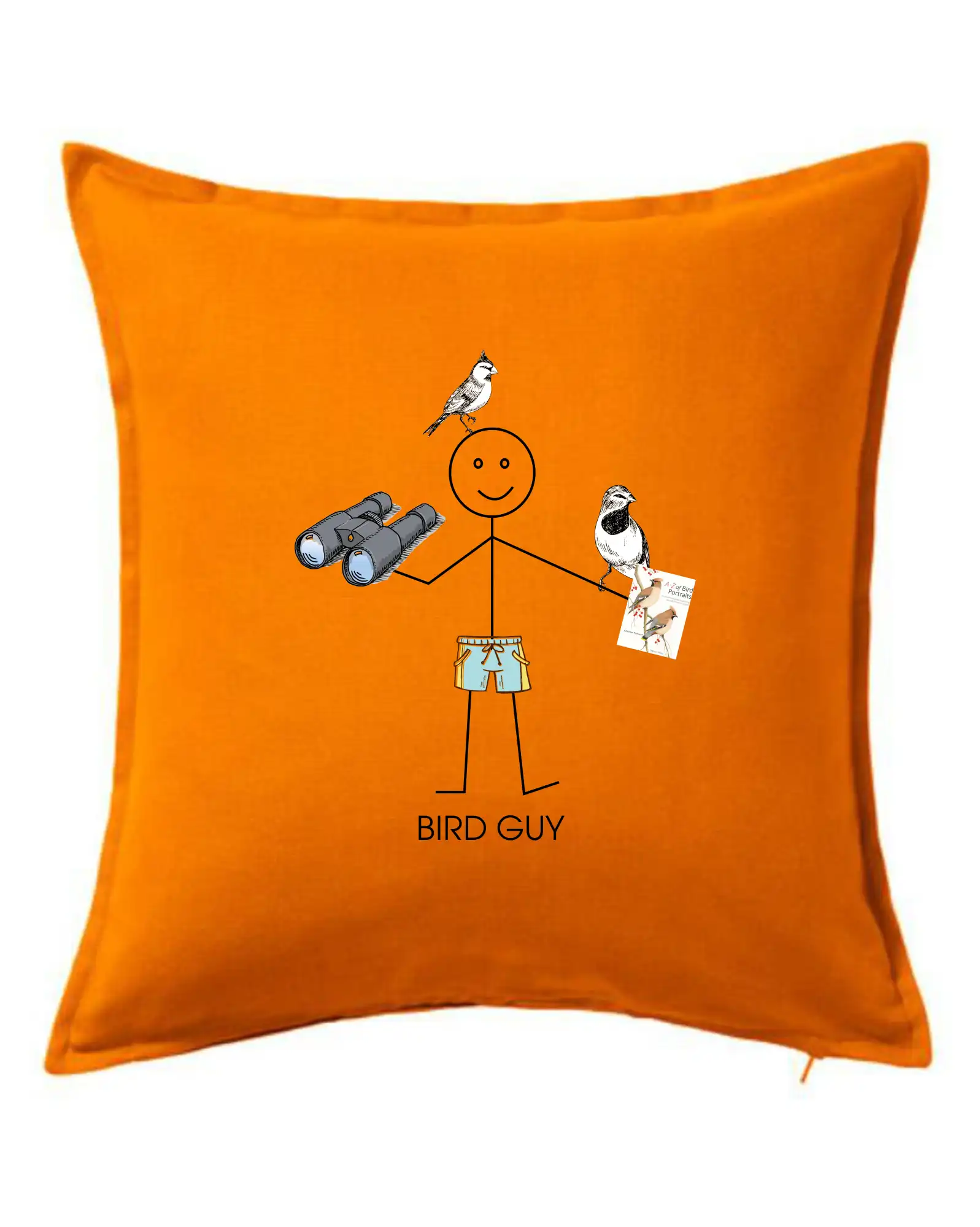 Tričko s motívmi vtákov - Bird guy - Vankúš 50x50