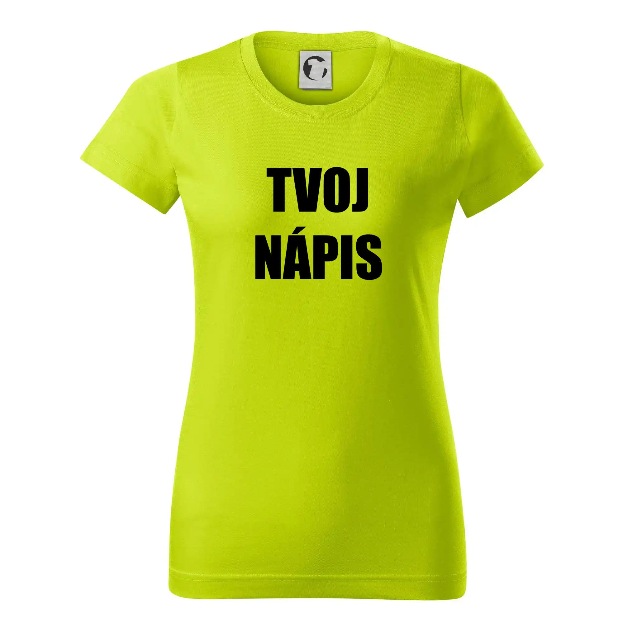 MyShirt tričká - Tvoj vlastný nápis - tlačiaci - Dámske tričko basic - ľahko voľnejšie a dlhšie