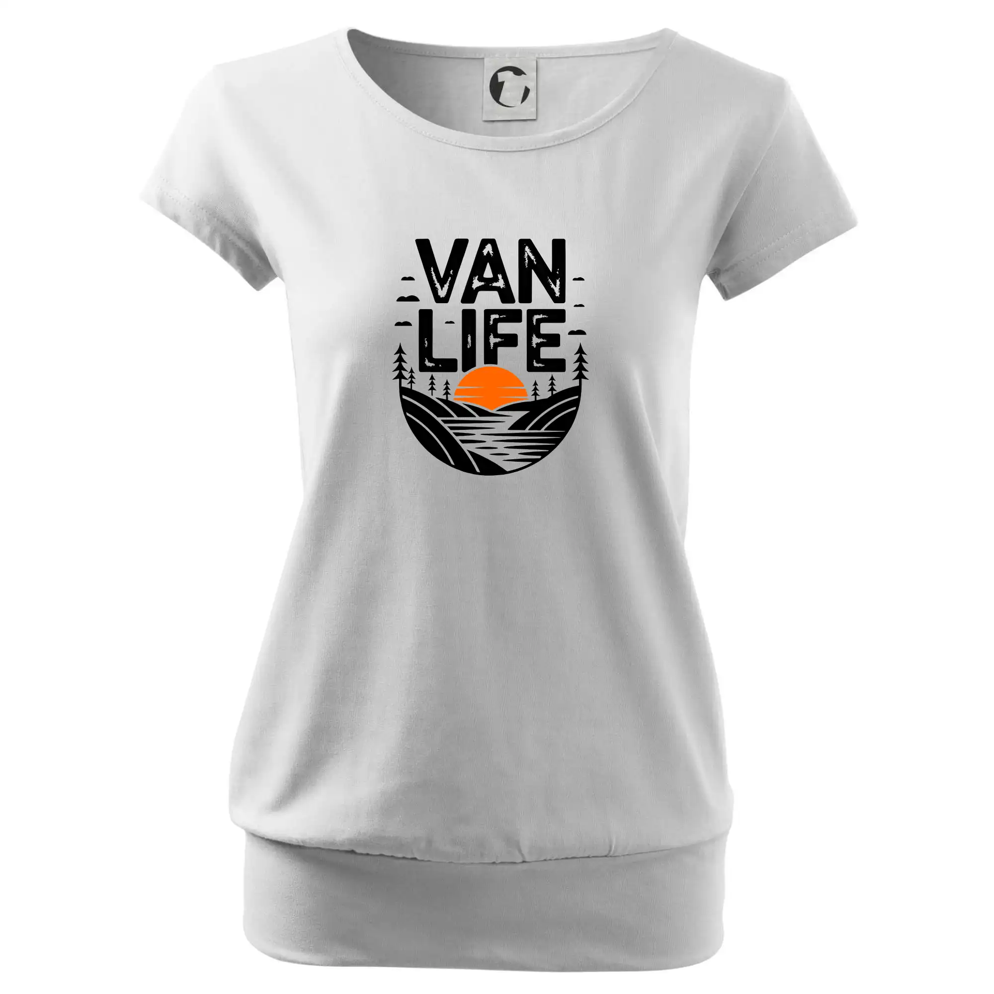 Trička na kempovanie - Van life a Západ slnka - Voľné tričko city
