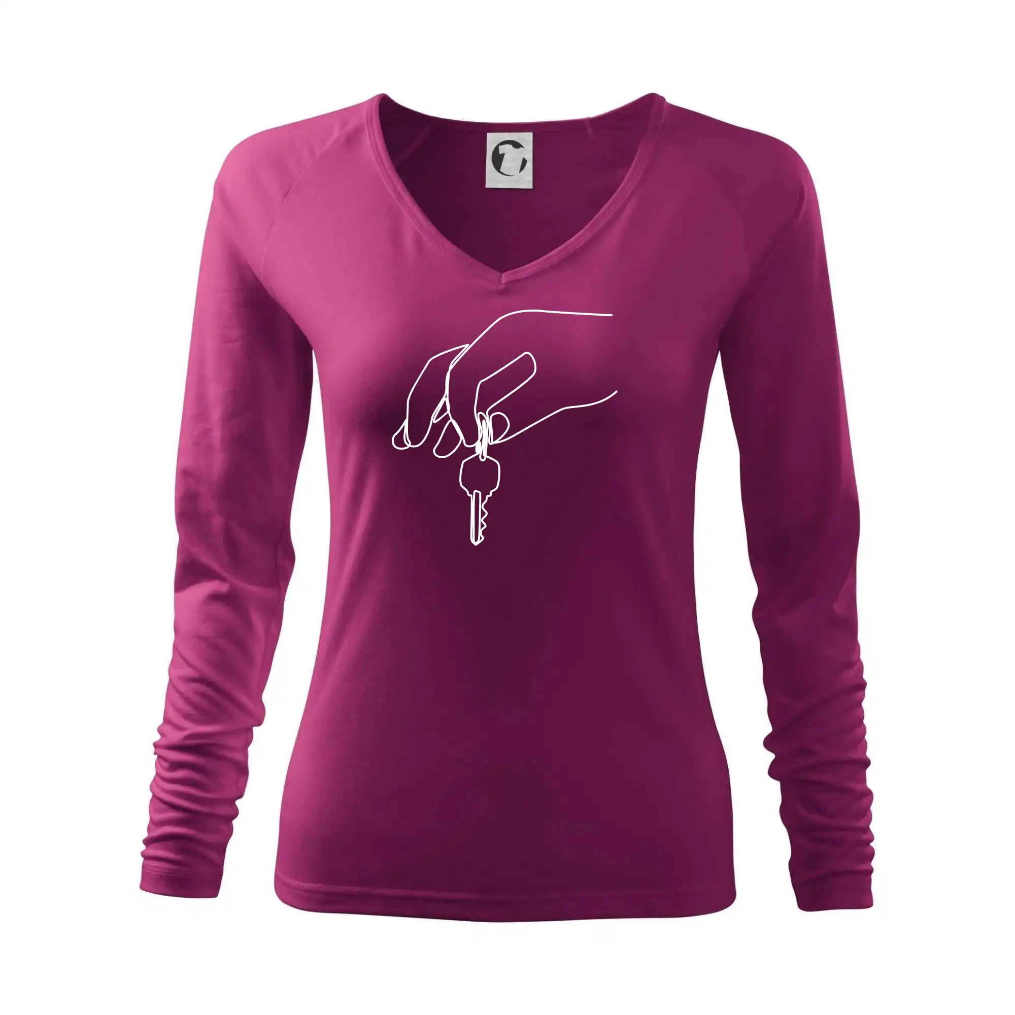 Klíče a ruka jedním tahem