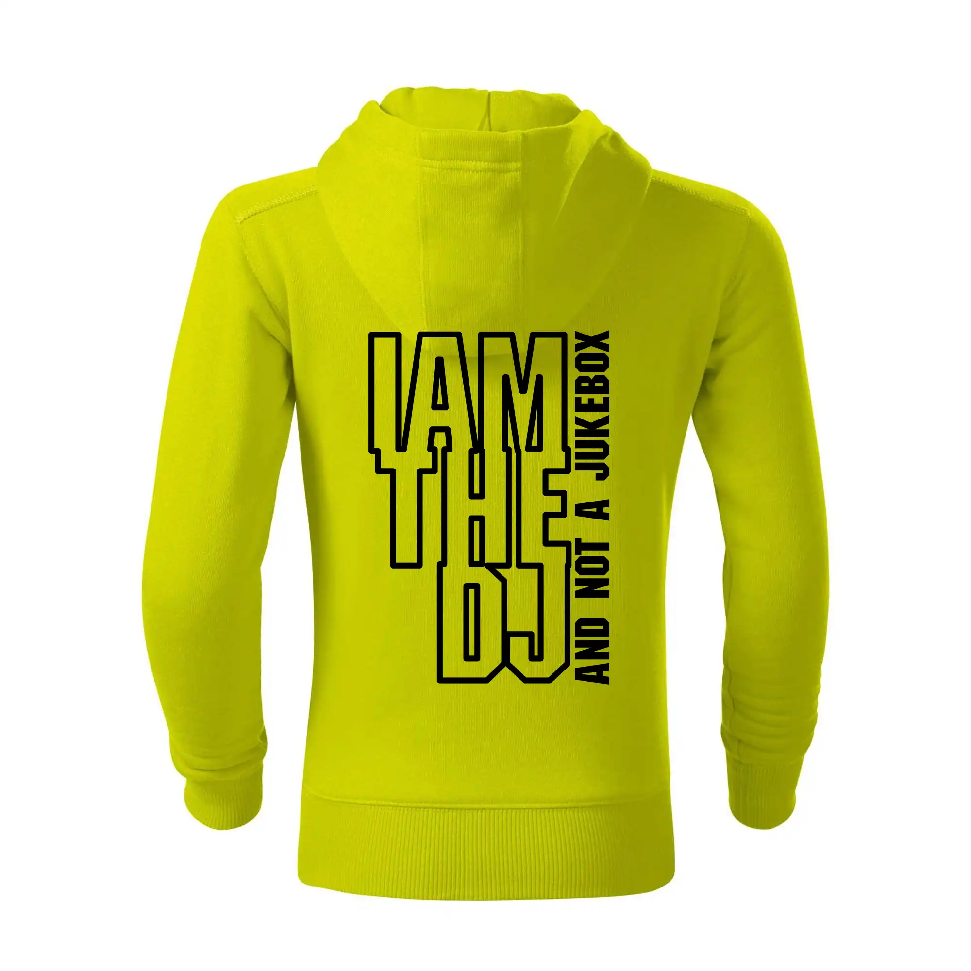 Tričká na párty - Iam the dj and not a jukebox na výšku - Detská s kapucňou na zips