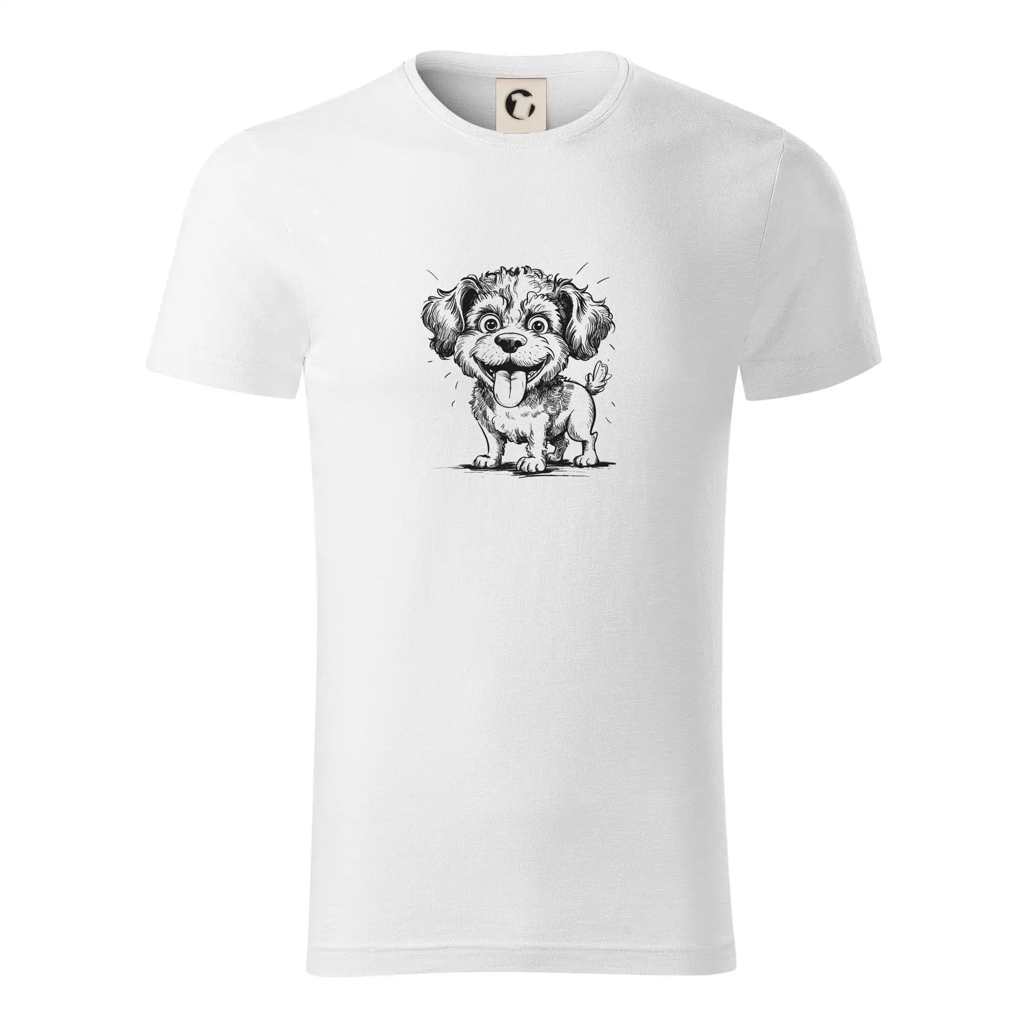 Ostatné psie plemená - Lagotto romagnolo karikatúra vypláznutý jazyk - Tričko z organickej bavlny