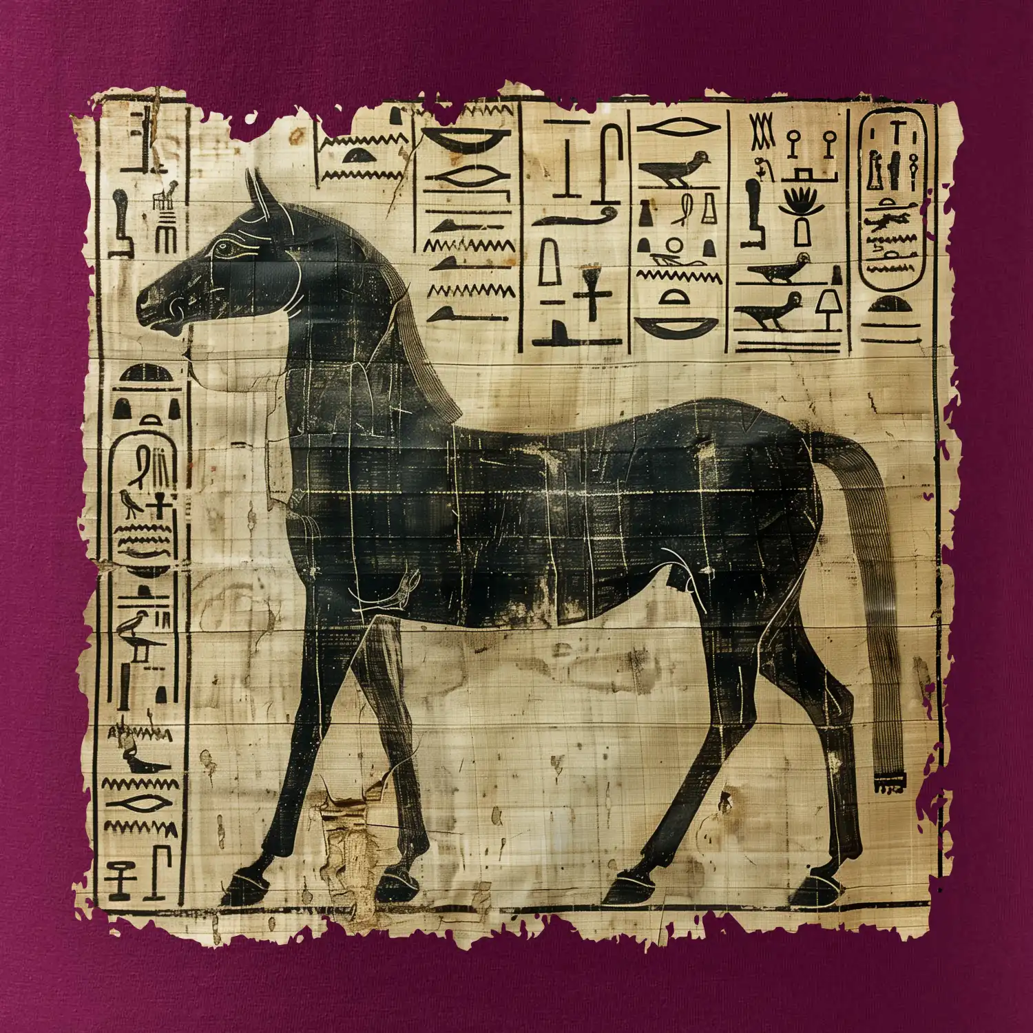 Egyptské hieroglyfy kůň