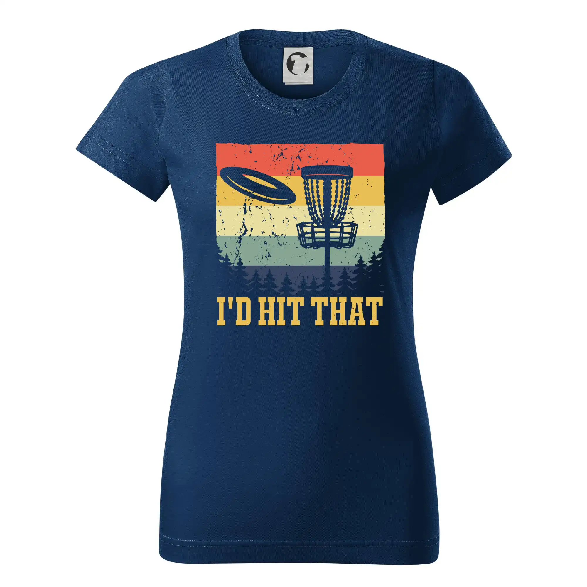 Disc golf player retro vintage