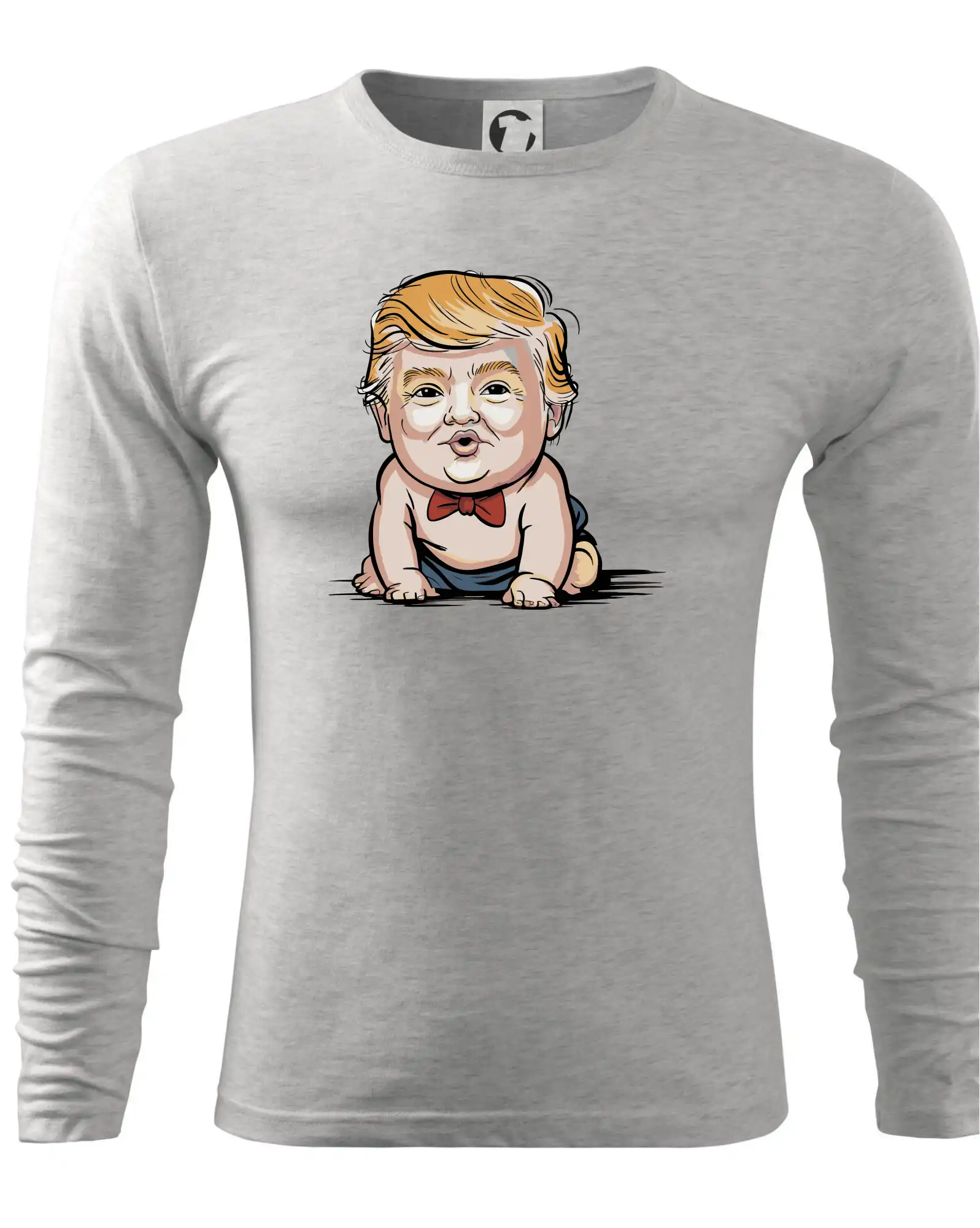 Politické tričká - Baby trump - Tričko s dlhým rukávom FIT-T long sleeve