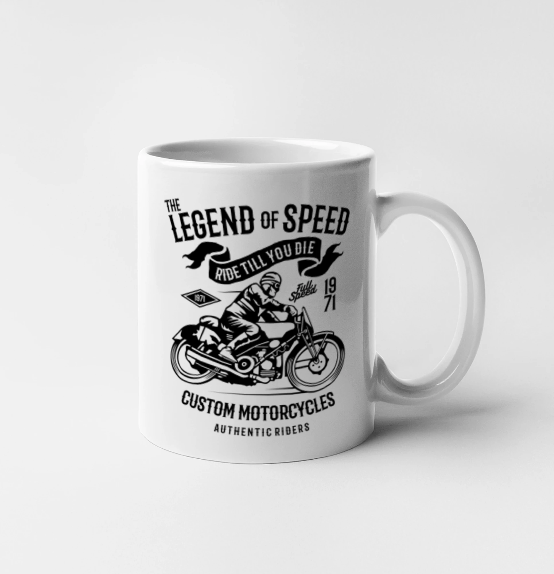 Tričká a mikiny s potlačou motoriek – pre pravých motorkárov - The Legend of Speed - Hrnček 