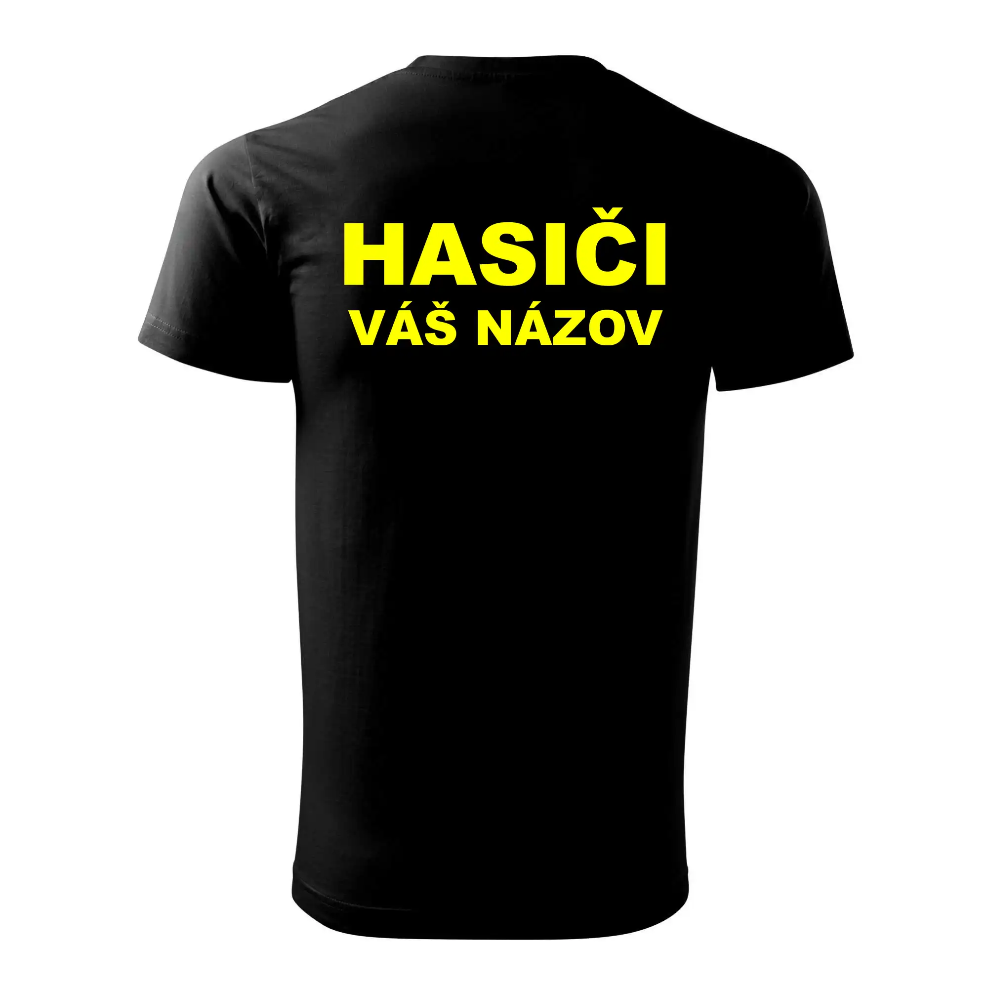 Hasiči - žltý nápis - váš názov zboru