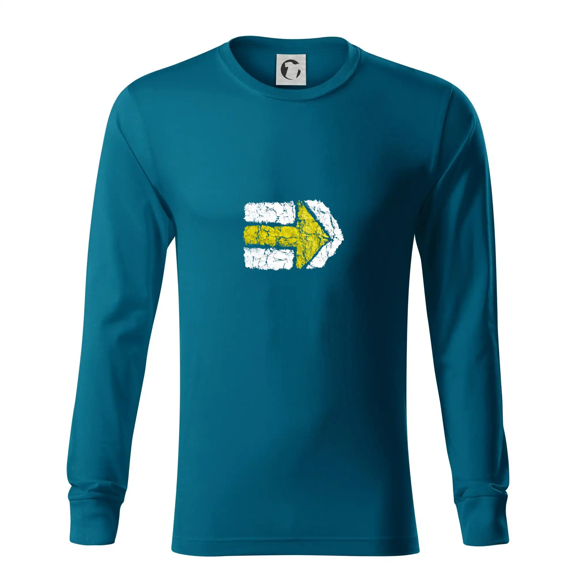 Trička na kempovanie - Párová turistická značka žlutá - Tričko s dlhým rukávom LS R05