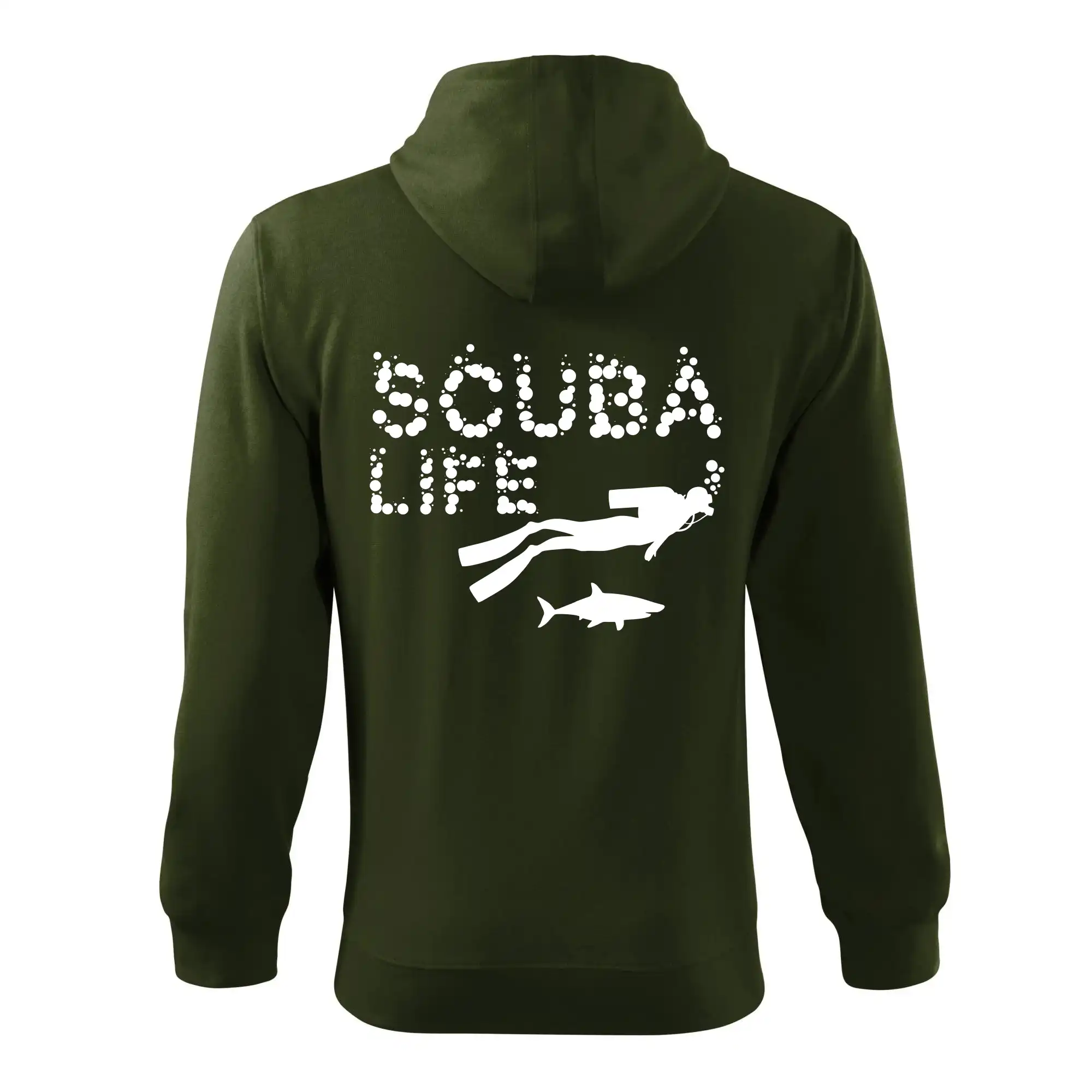 Potápačské tričká - Scuba life - Mikina s kapucňou na zips trendy zipper