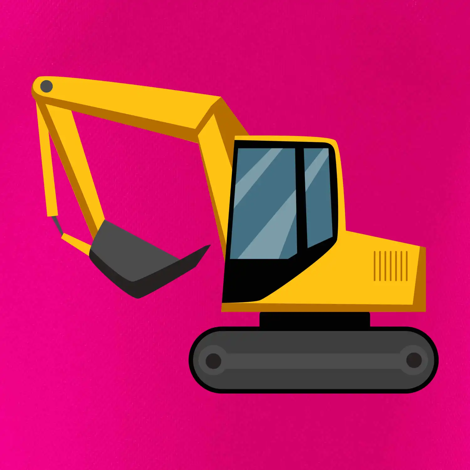 Bagr bez nápisu  z boku