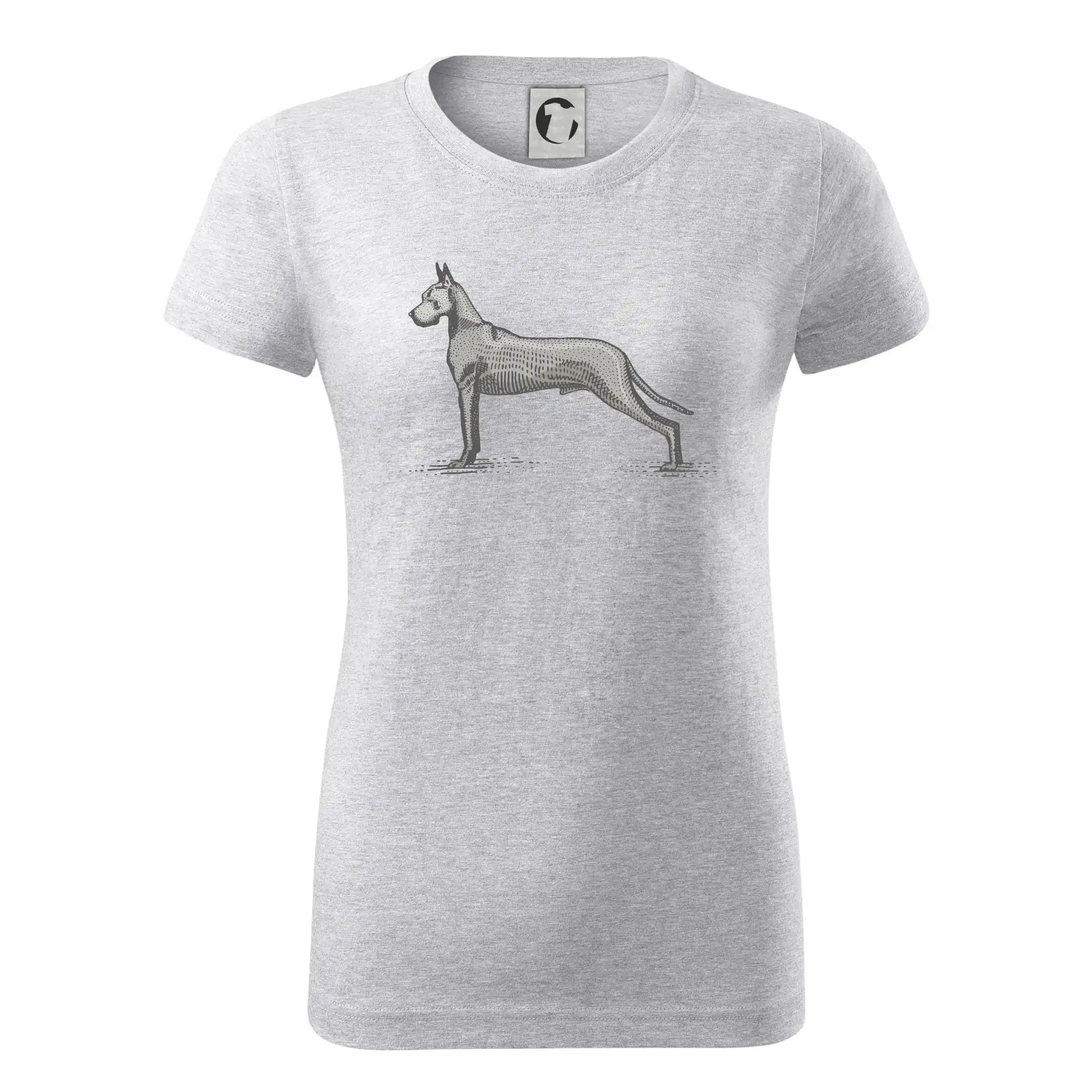 Ostatné psie plemená - Vintage Great dane - Dámske tričko basic - ľahko voľnejšie a dlhšie