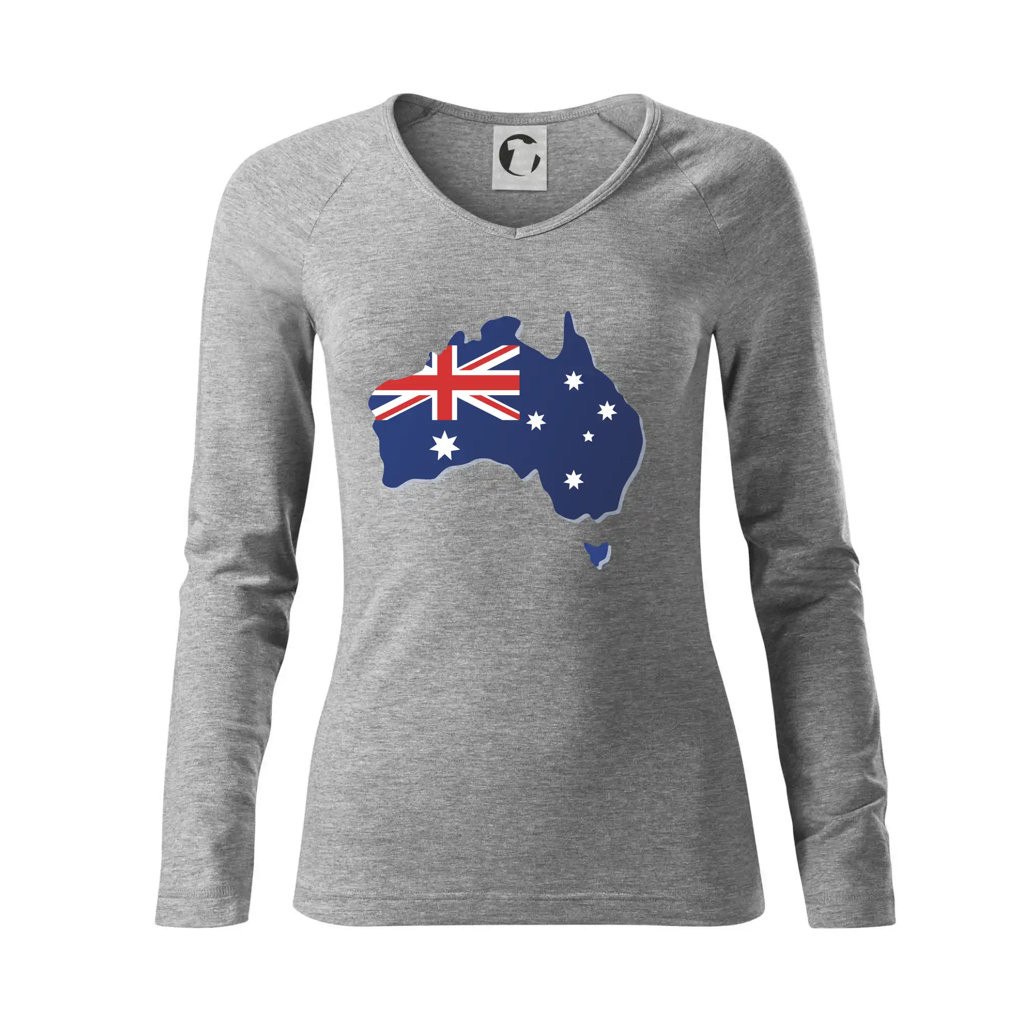 Motívy štátnych vlajok - Austrália - vlajka mapa - Tričko dámske Elegance