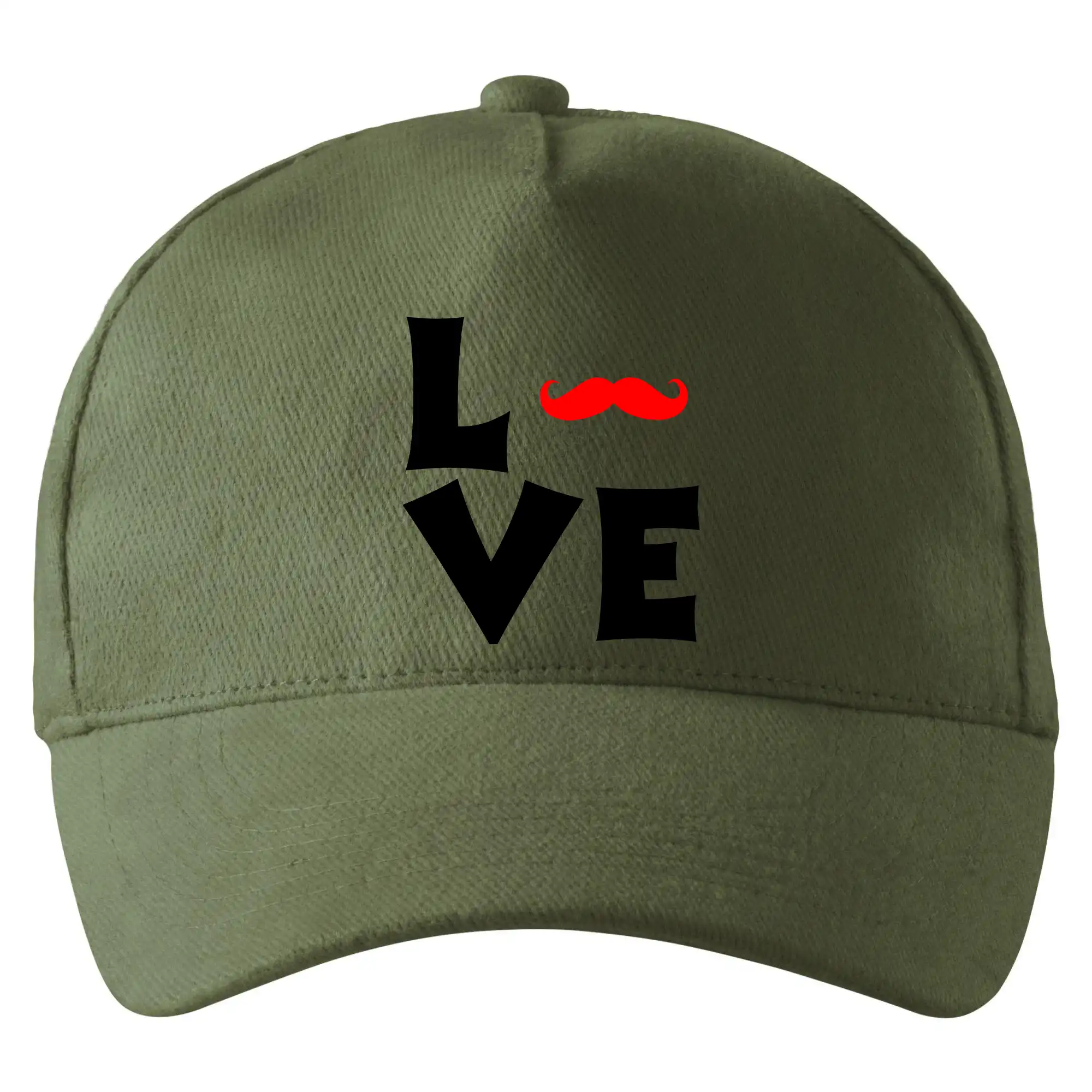 Tričká s fúzikmi - Love mustache - Šiltovka so zahnutým šiltom a mosaznou sponou