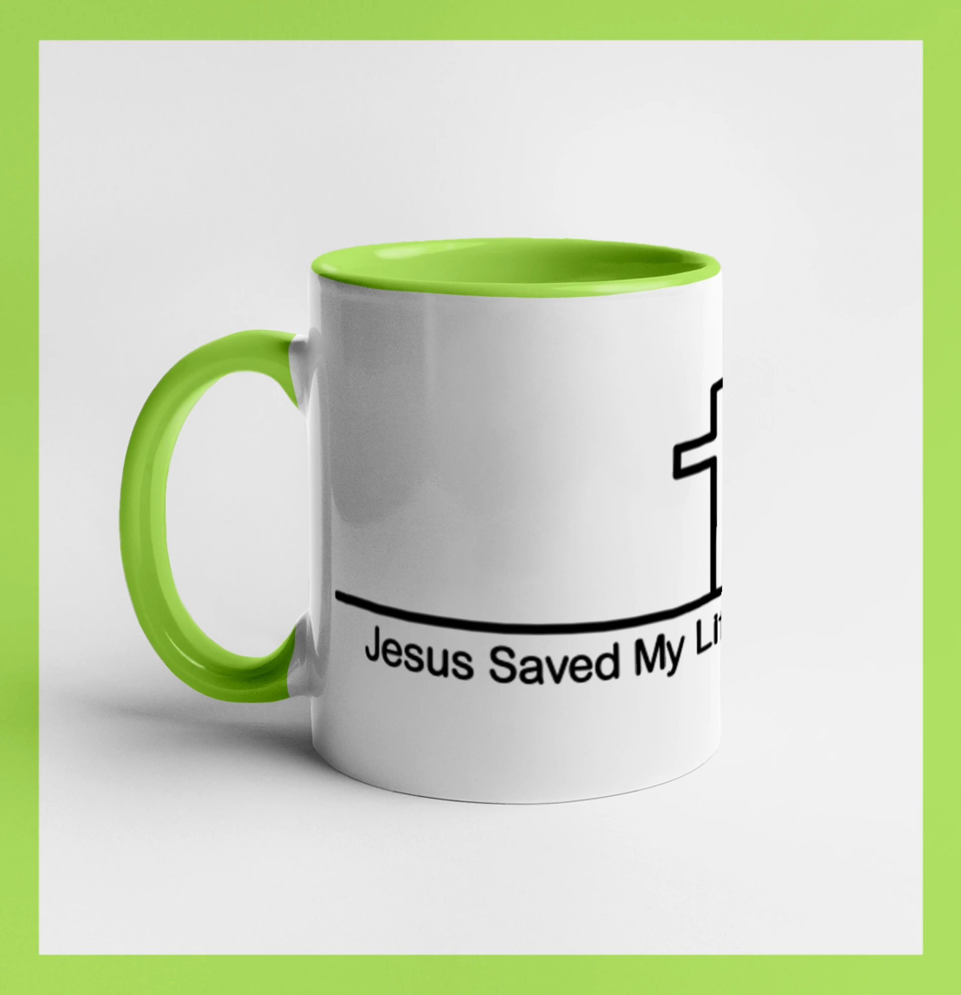 Jesus Saved My Life kříž ekg