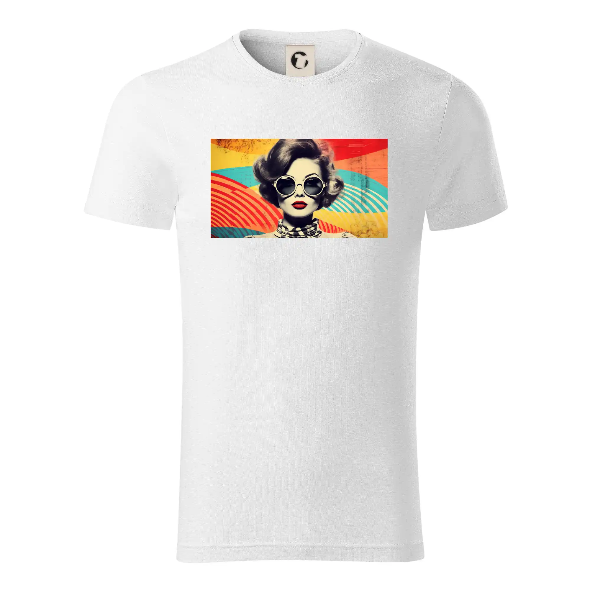 Grafické tričká - Retro žena - Tričko z organickej bavlny