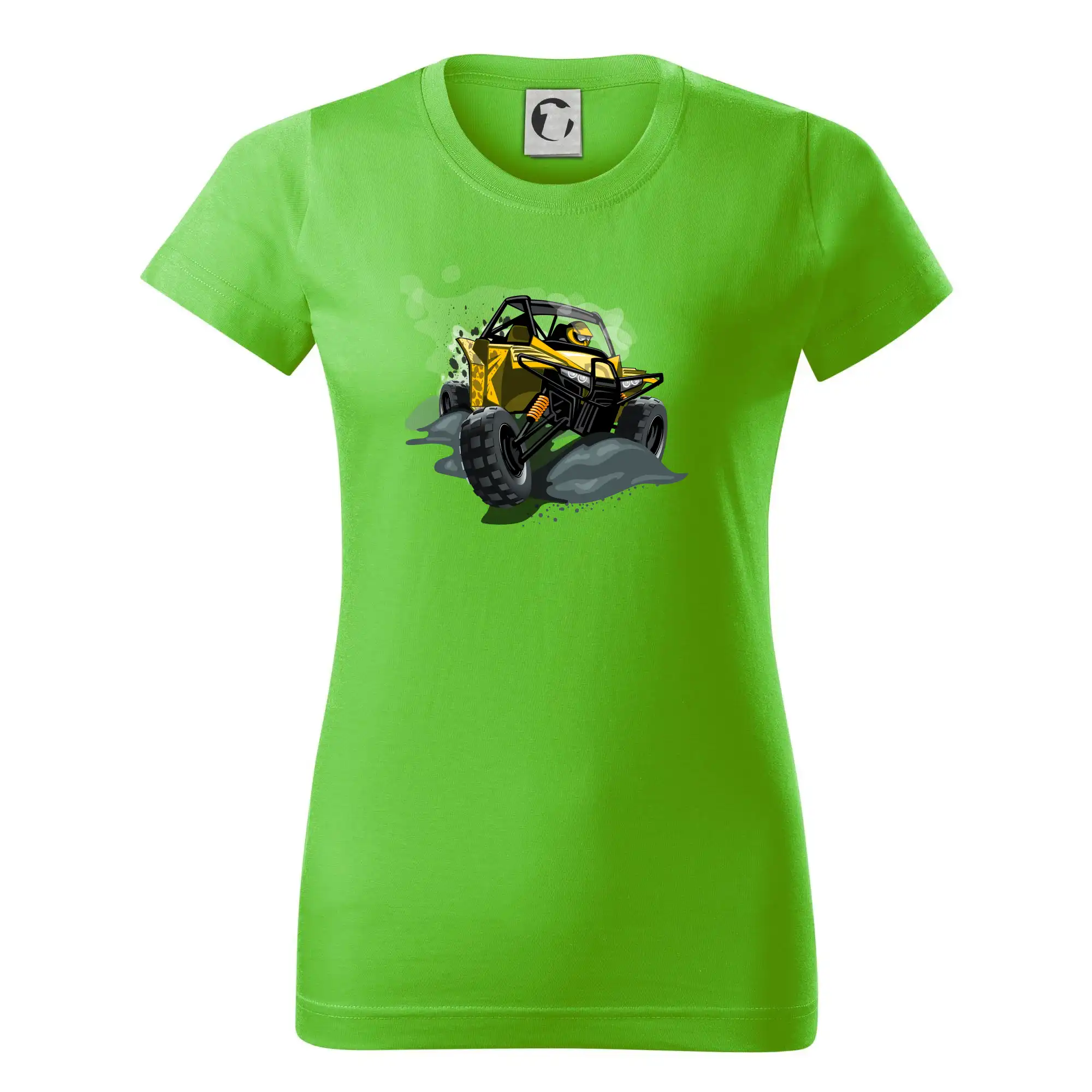 Tričko bugina - ATV bugina žltá - Dámske tričko basic - ľahko voľnejšie a dlhšie
