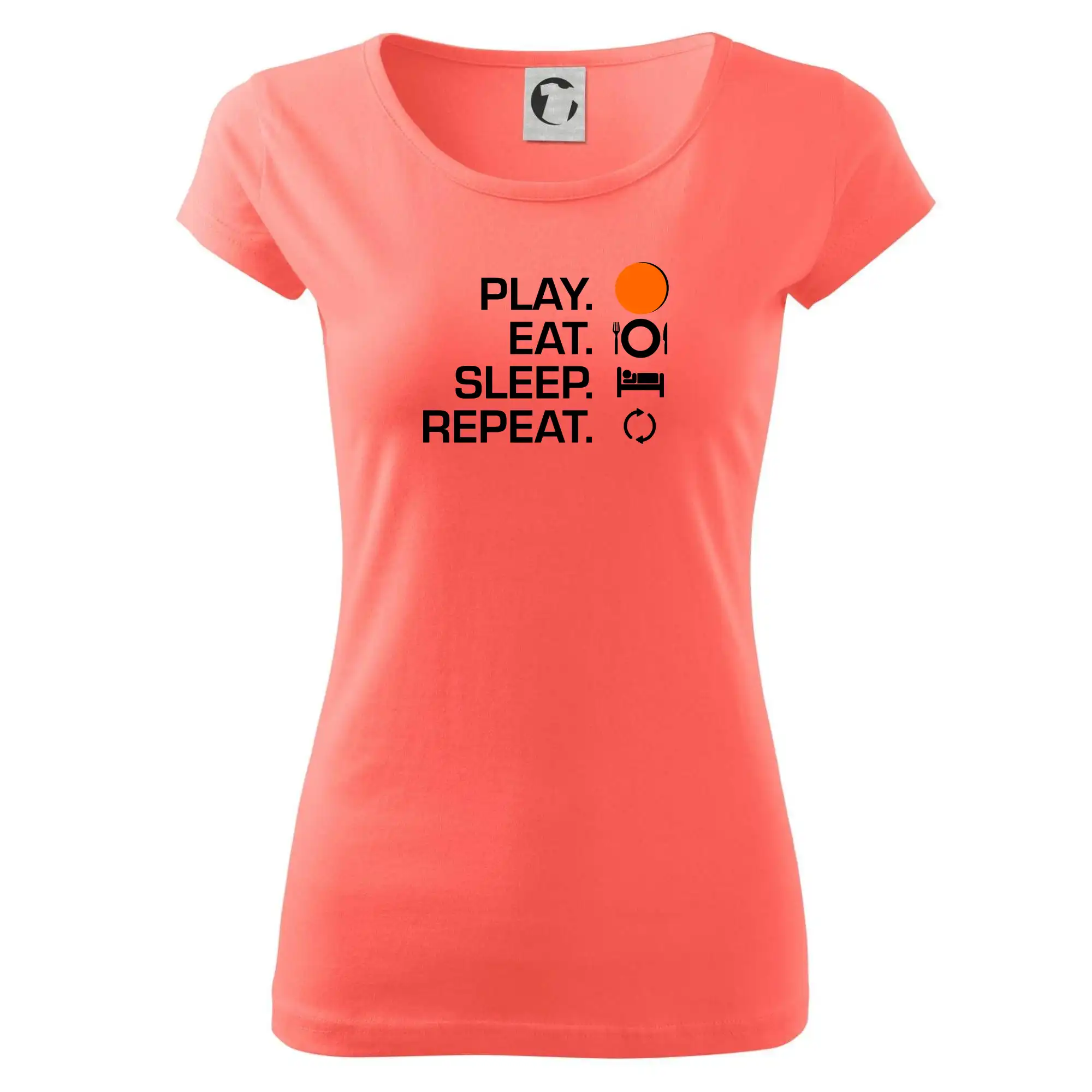 Ostatné športy - Hokejbal - Play eat sleep repeat - Dámske tričko Pure