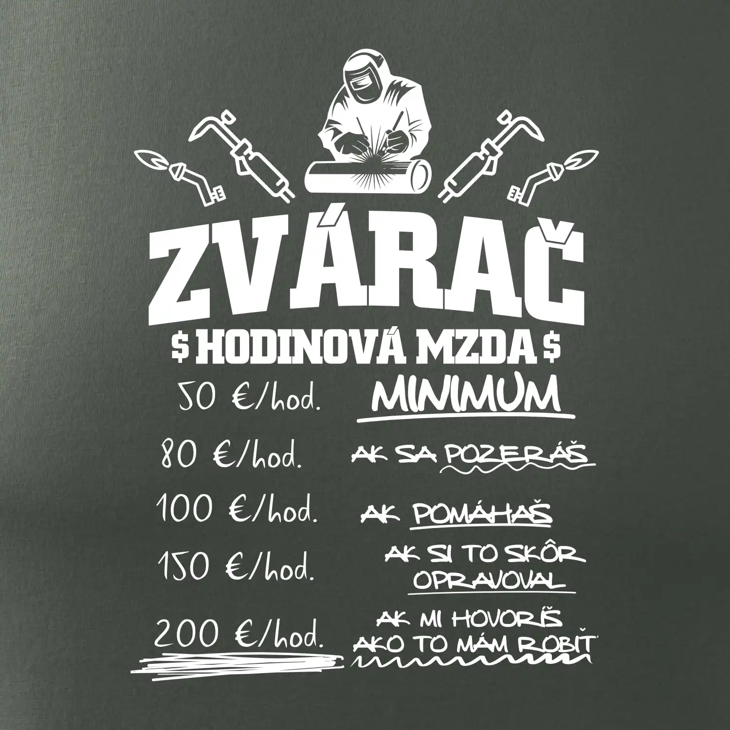 Hodinová mzda zvárač