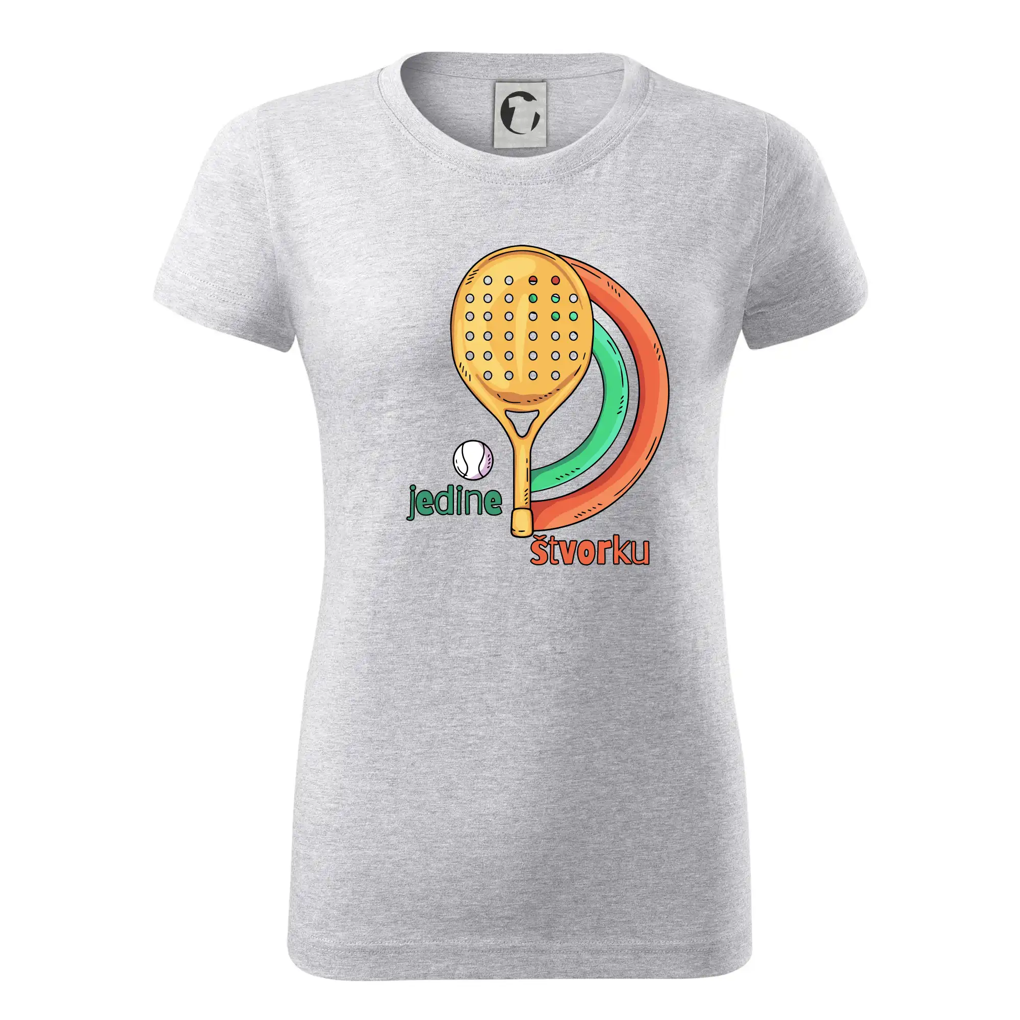 Tričká s motívmi Padel tenis - Padel jedine štvorku - Dámske tričko basic - ľahko voľnejšie a dlhšie